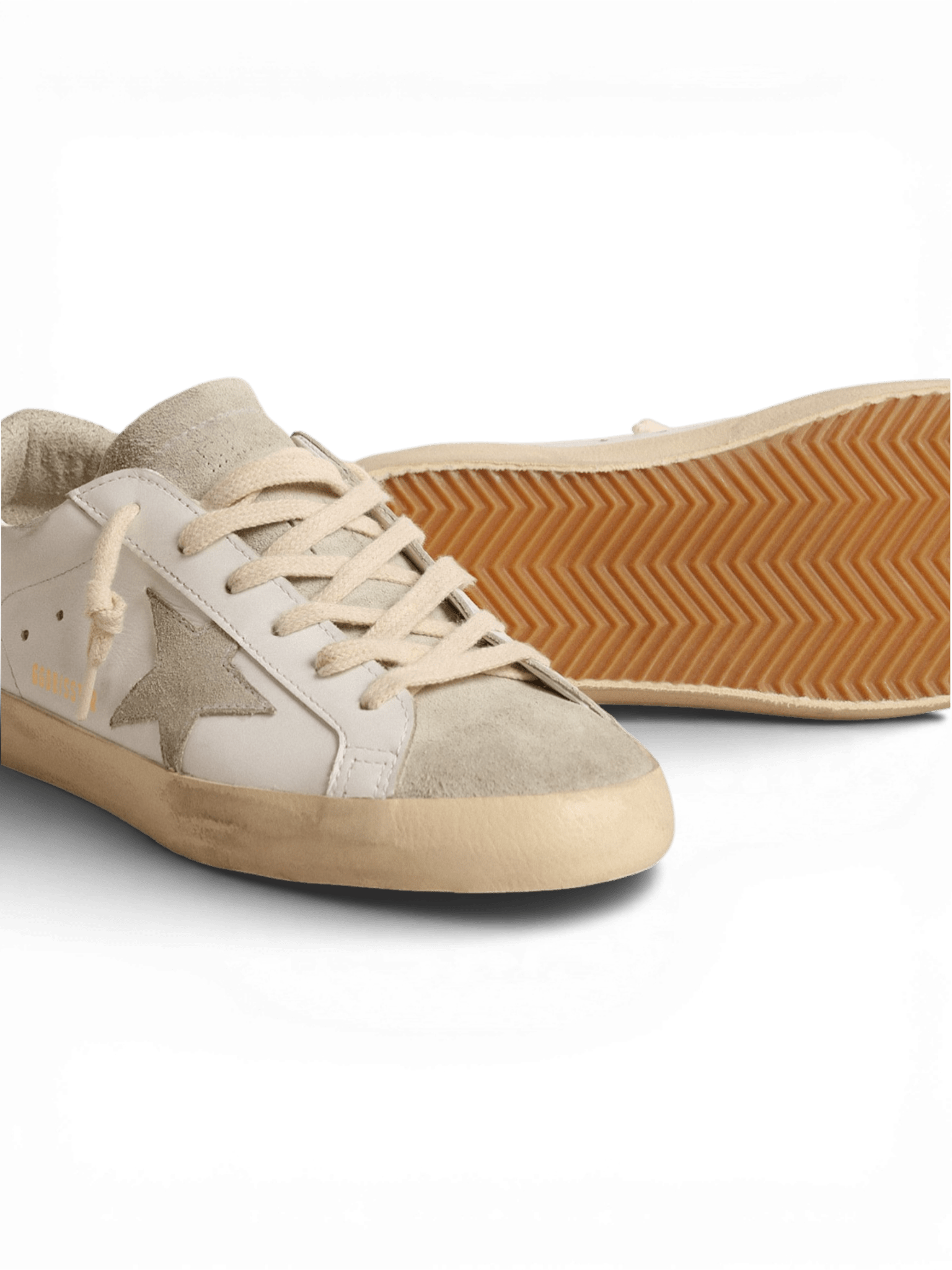 Golden Goose Super-Star White Grey Glitter