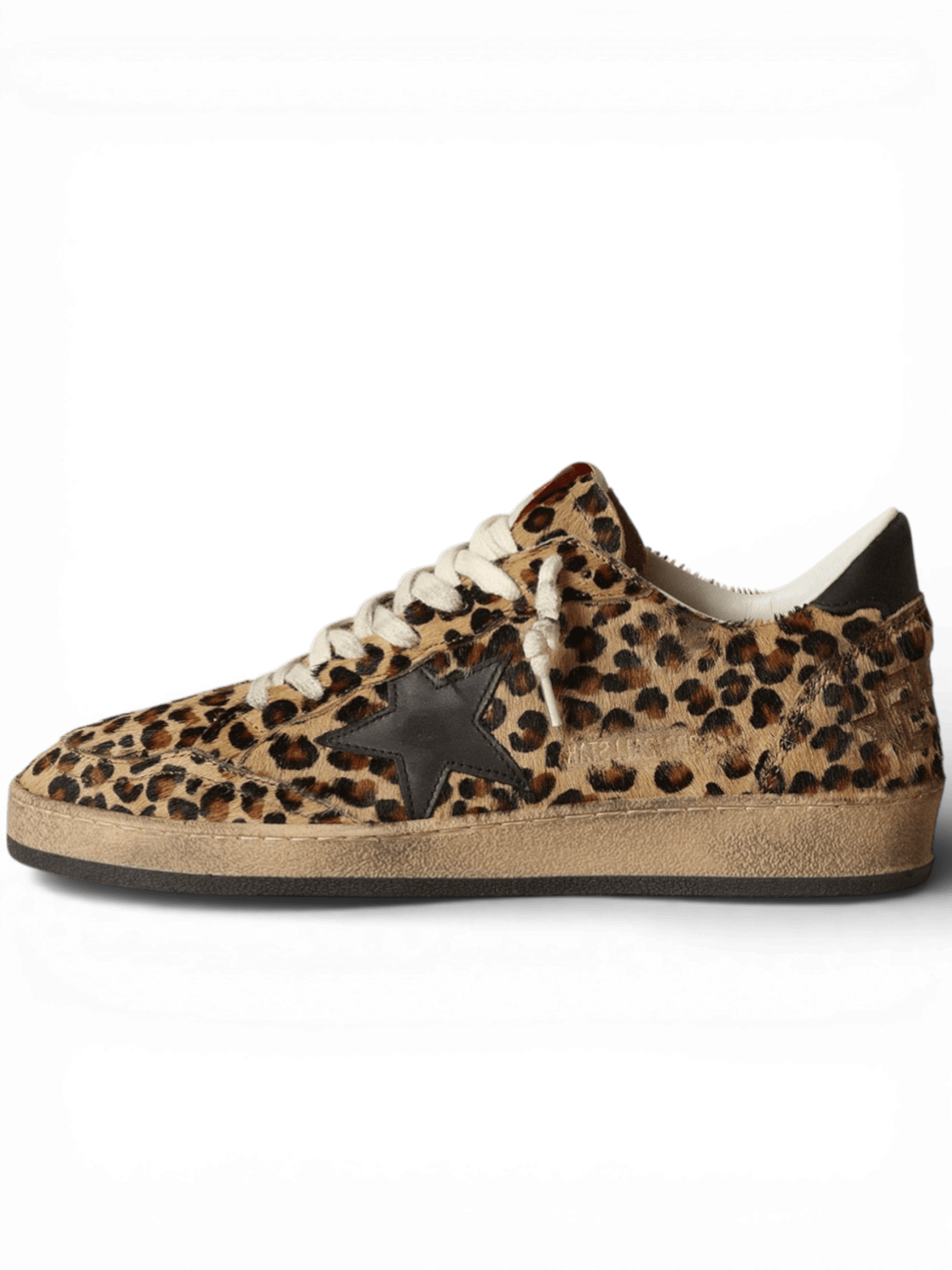 Golden Goose Ball-Star Cheetah Leopard Low-Top Sneakers
