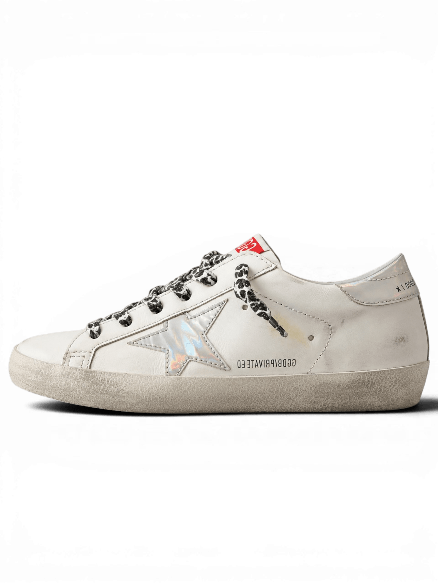 Golden Goose Super-Star White Optic Laminated Star And Heel Private Edt