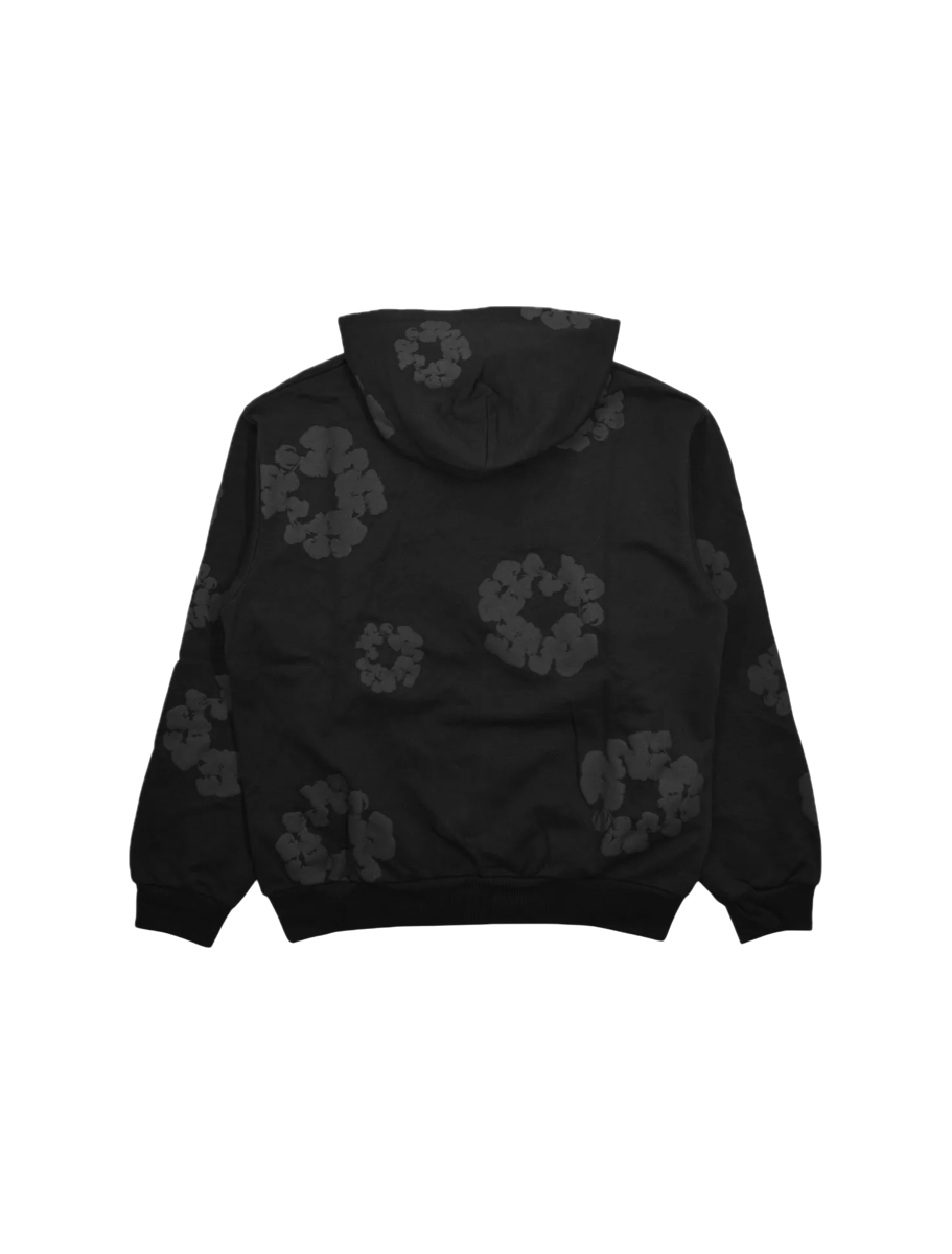 Denim Tears Cotton Wreath Hoodie Black Monochrome