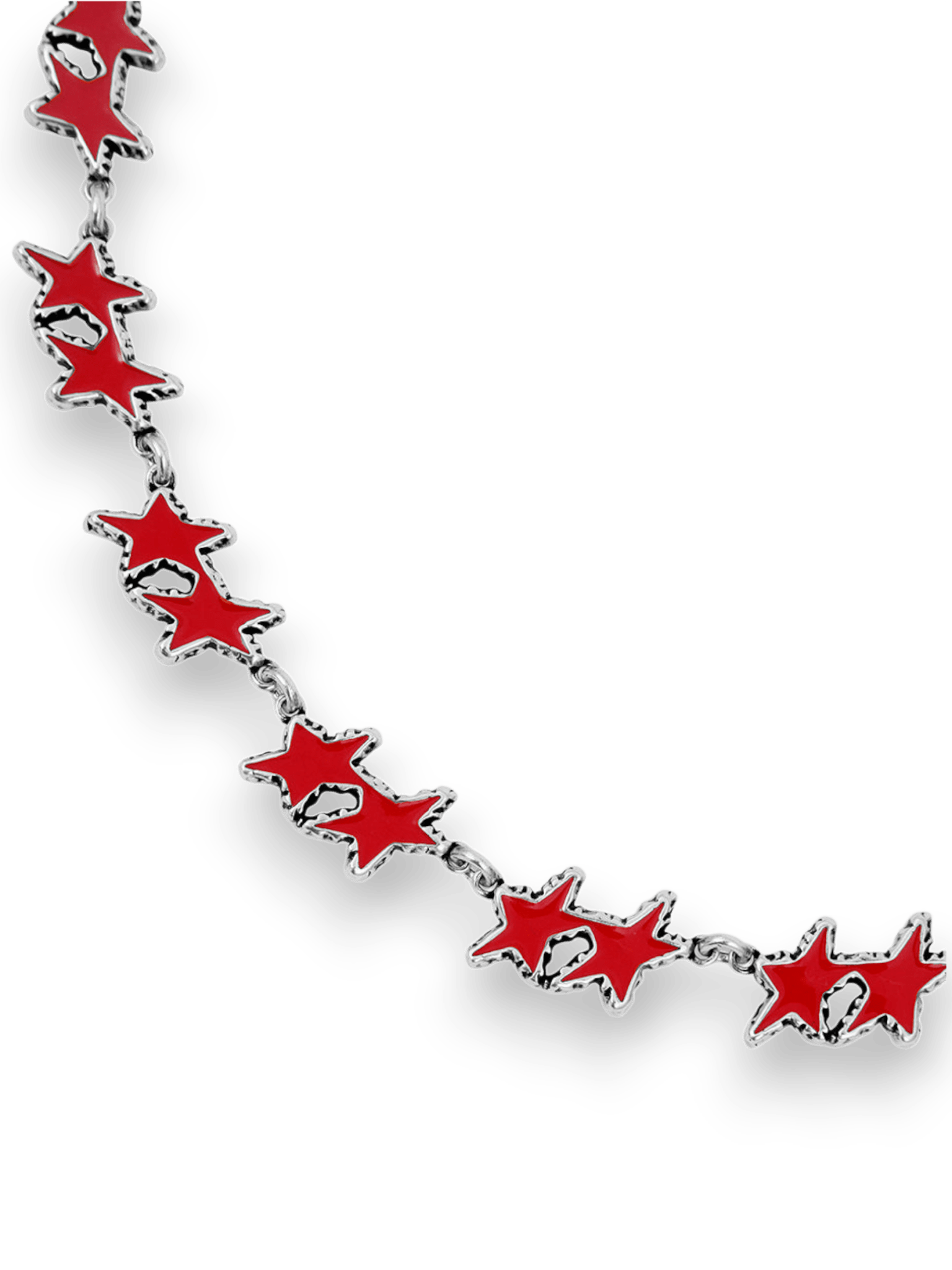Twojeys Red Melted Stars Necklace