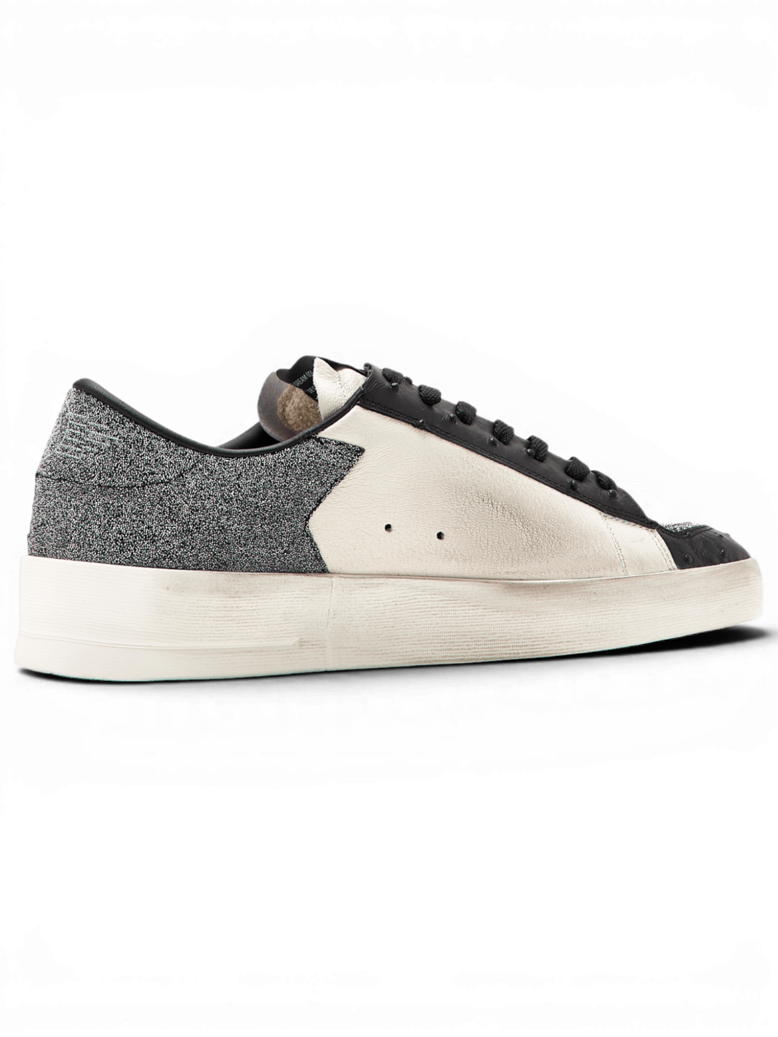 Golden Goose Stardan Black And White With Swarovski Silver