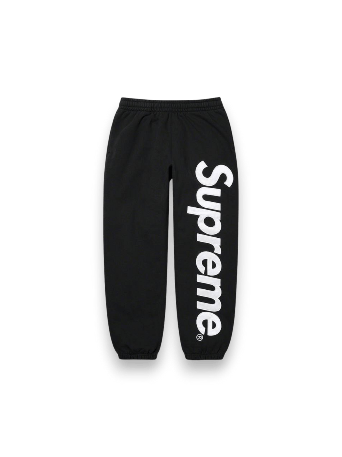 Supreme Appliquè Satin Sweatpant Black