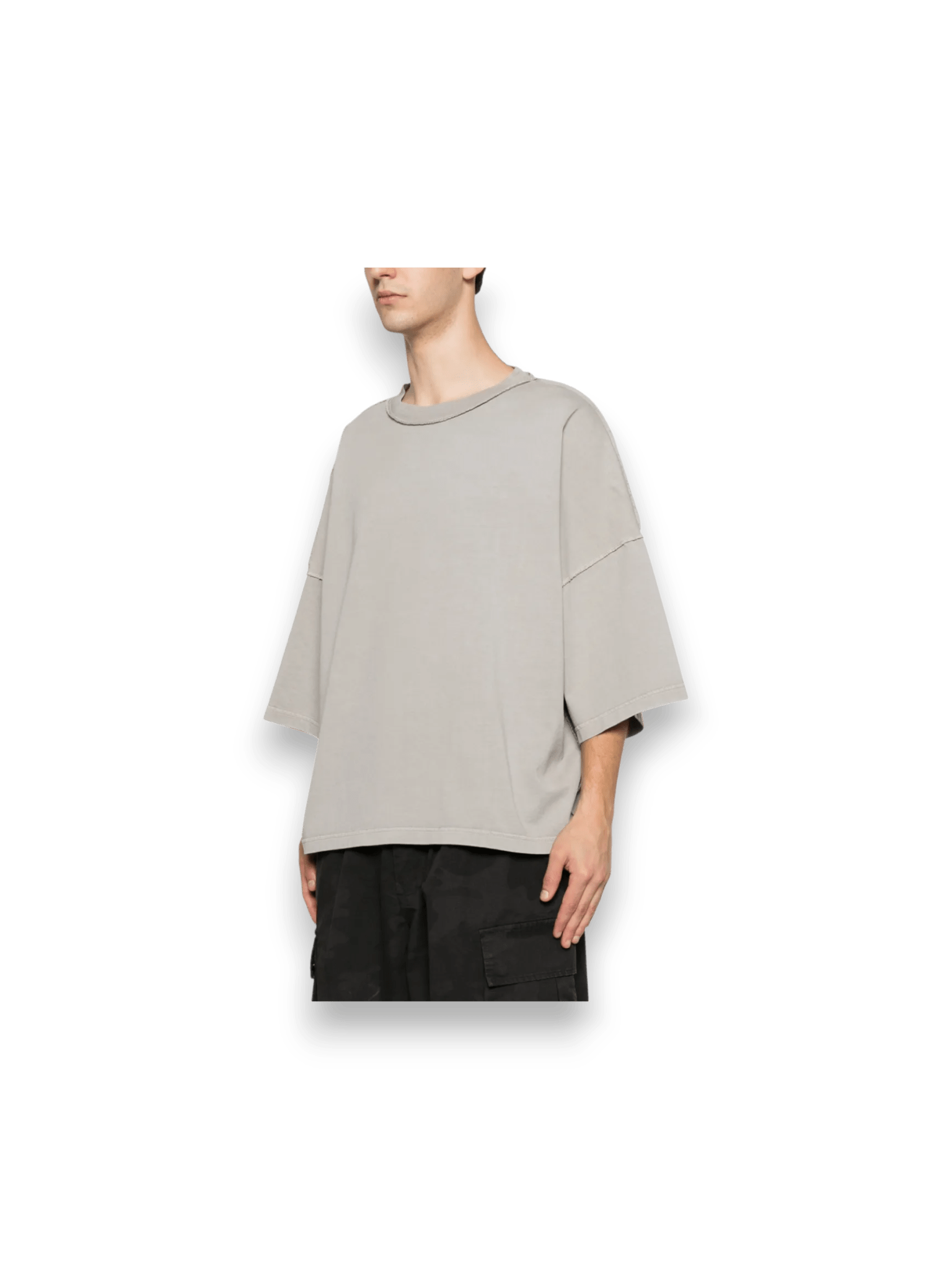 STAY HUMAN ON EARTH STONE WASH SHORT SLEEVE RELAXED FIT STONE