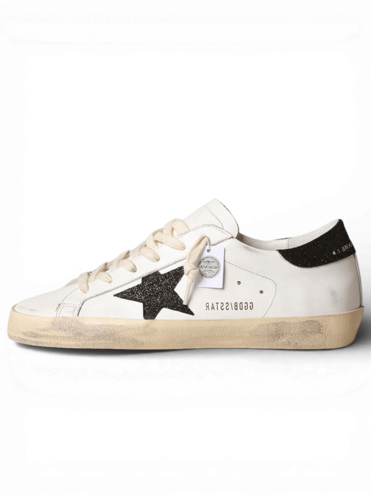Golden Goose Super-Star White/Swarovski Black