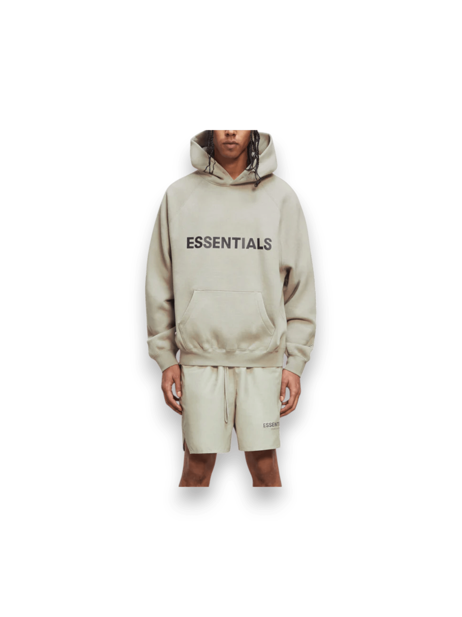 Fear Of God Essentials Applique Logo Hoodie - Moss (FW20)