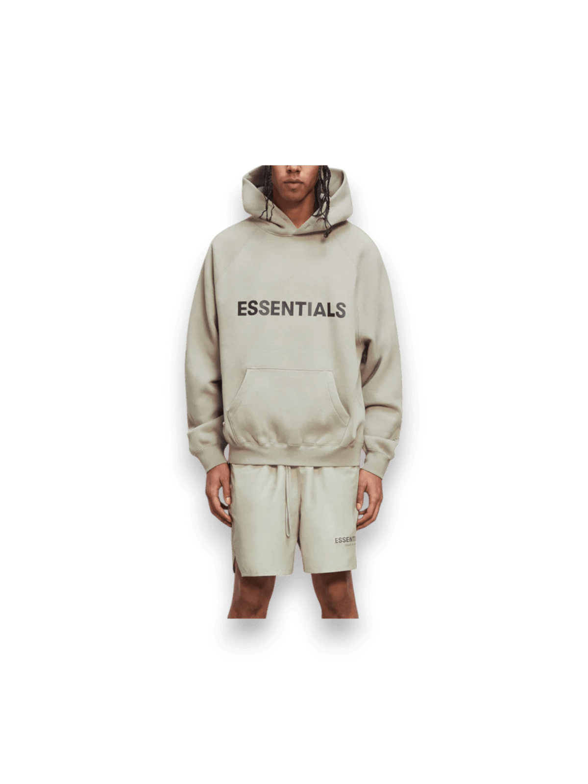 Fear Of God Essentials Applique Logo Hoodie - Moss (FW20)
