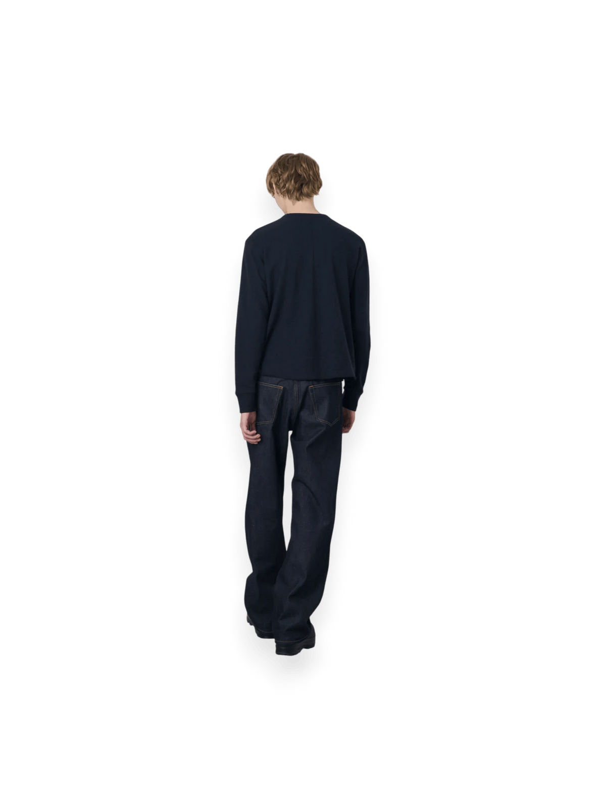 Sunflower Wool Waffle Tee LS Black