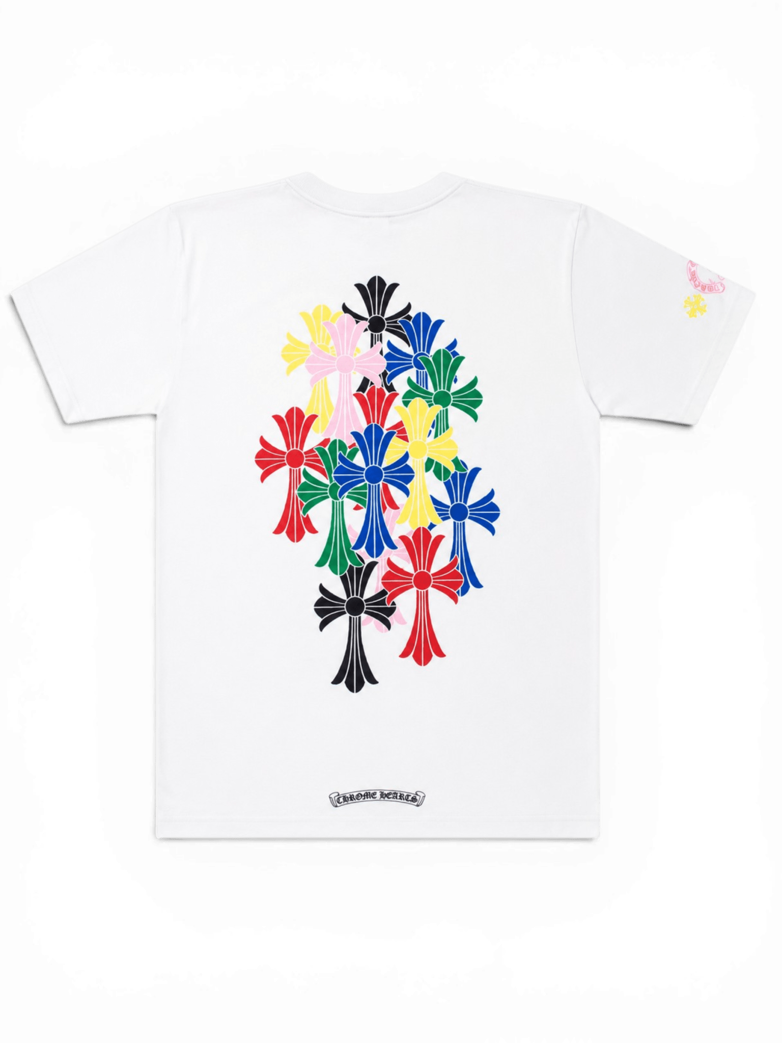 Chrome Hearts Multi Color Cross White Tee