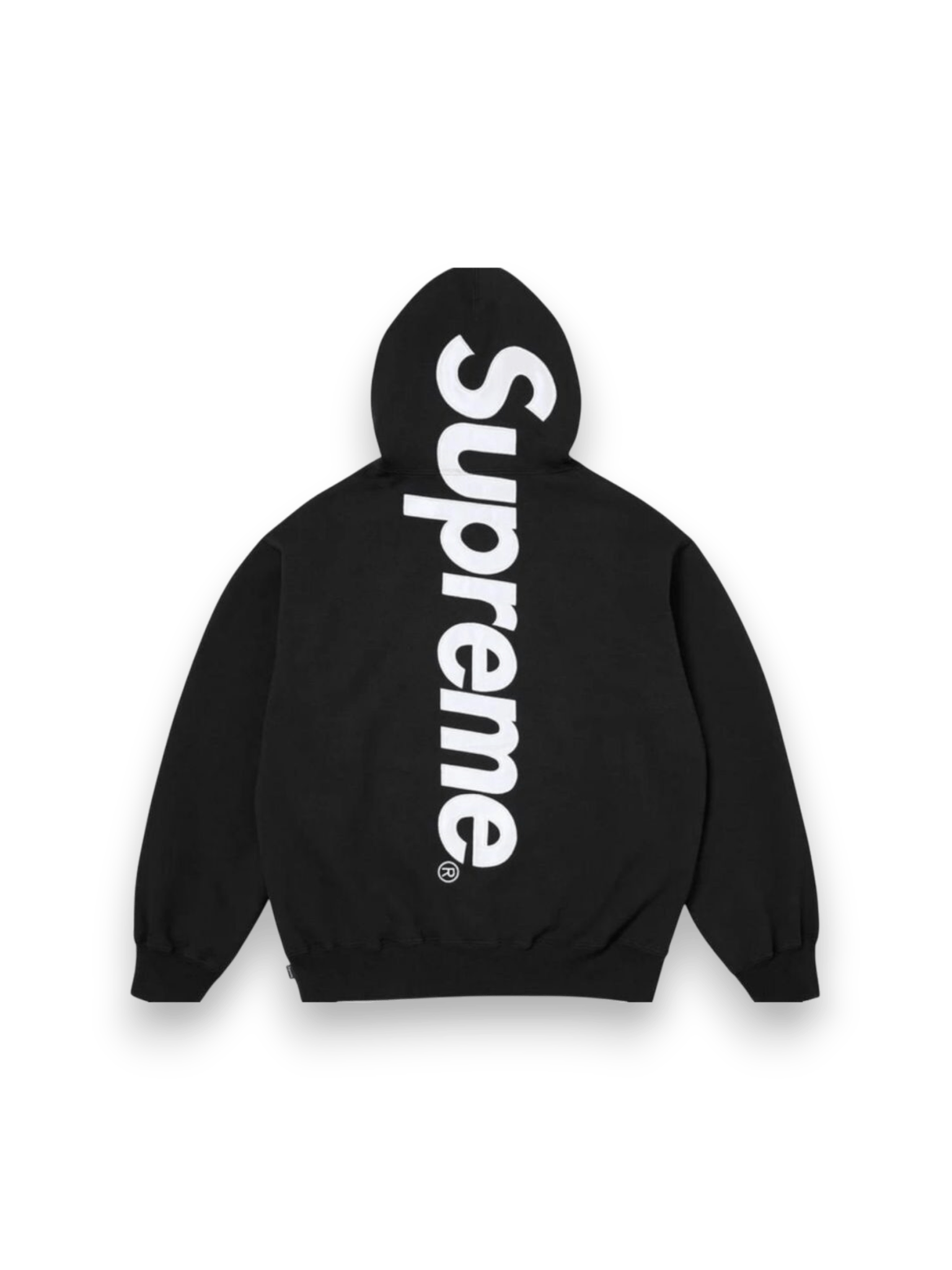 Supreme Appliquè Satin Hoodie Black