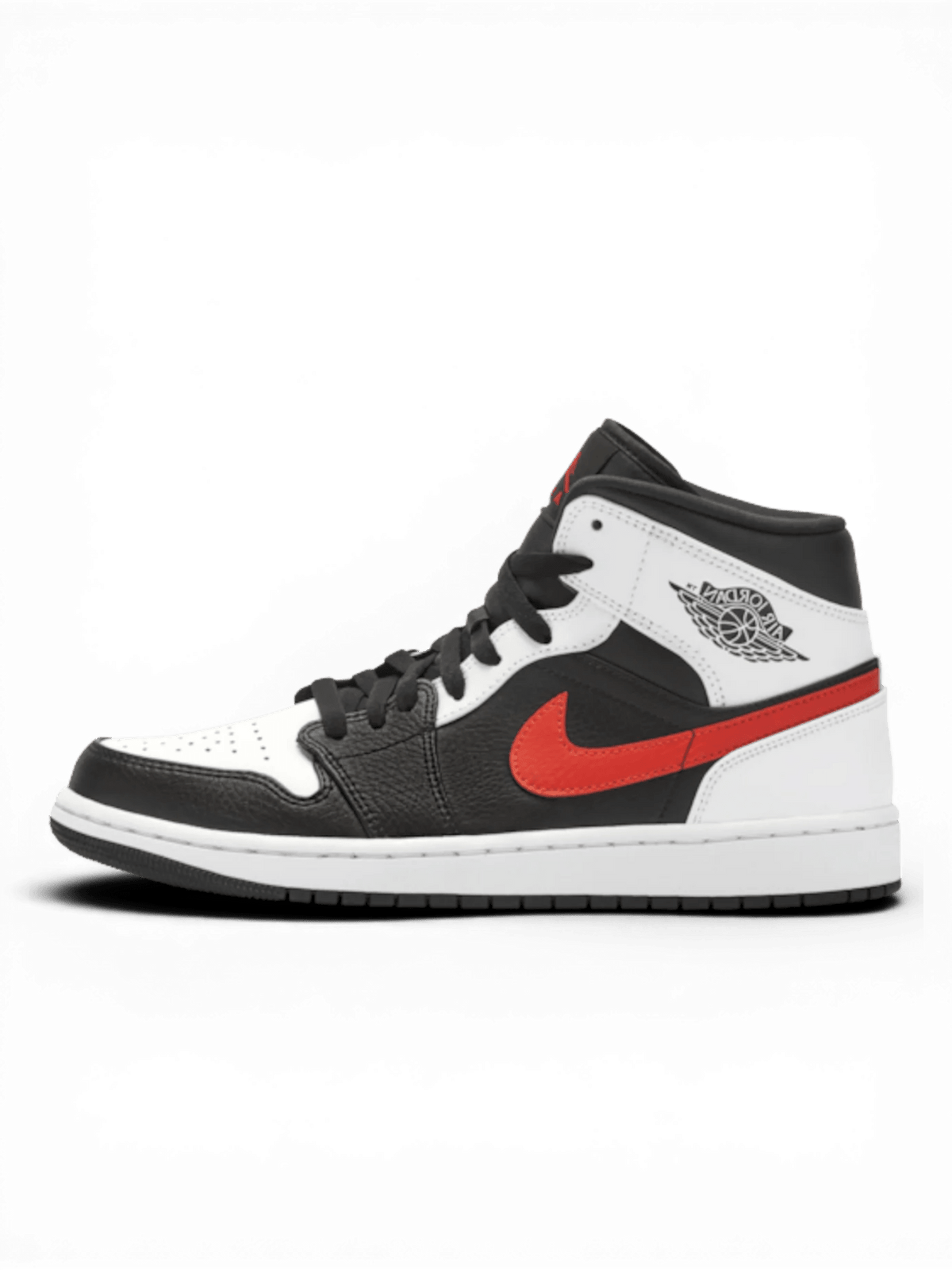 Jordan 1 Mid Black Chile Red White