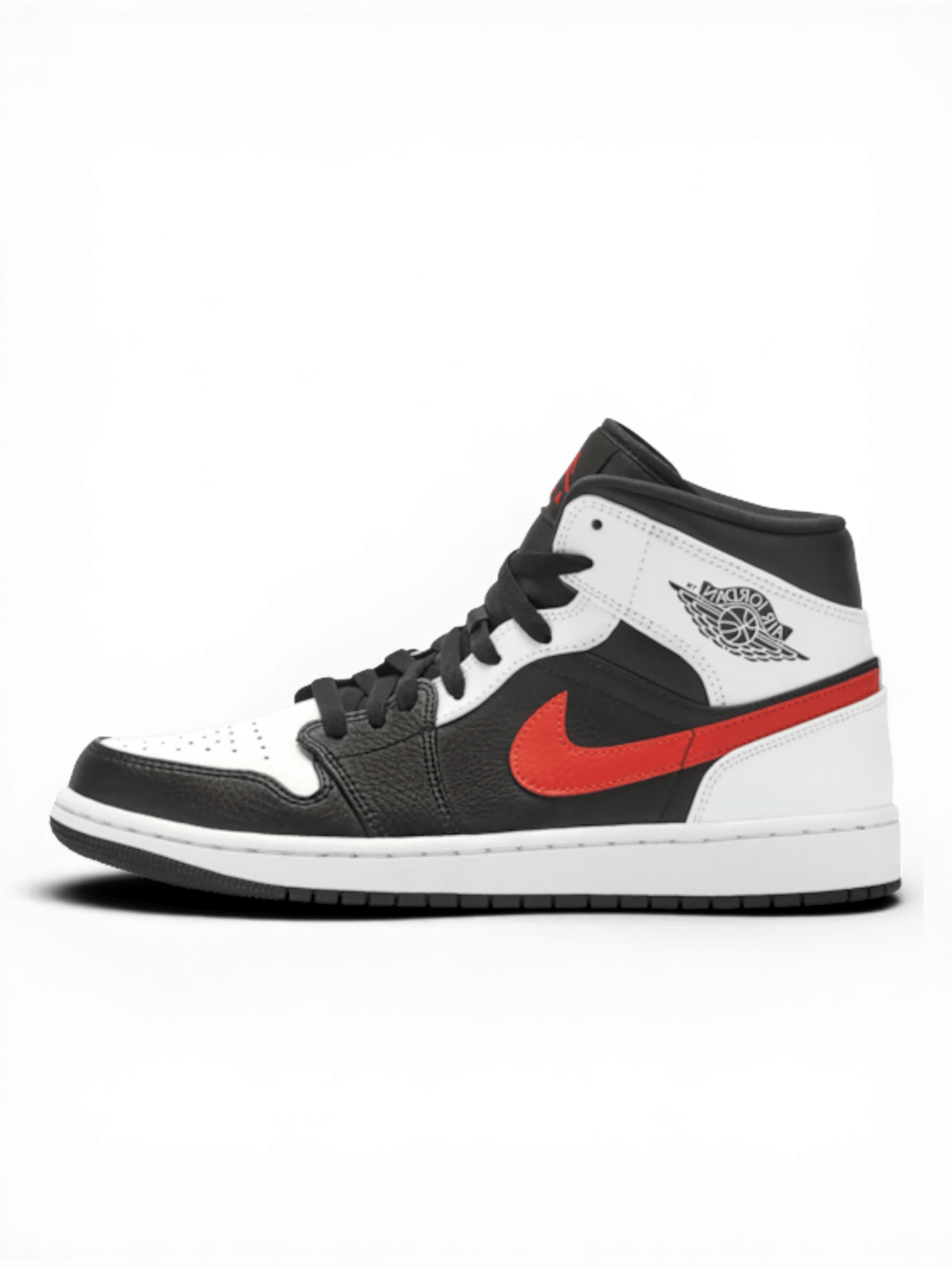 Jordan 1 Mid Black Chile Red White