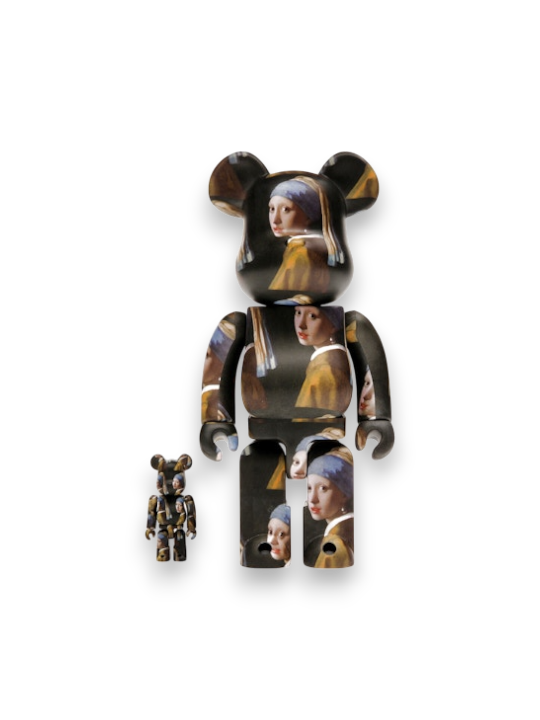 Bearbrick Johannes Vermeer (Girl with a Pearl Earring) 100% & 400% Set