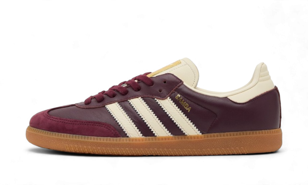 adidas Samba OG Maroon Gold Metallic