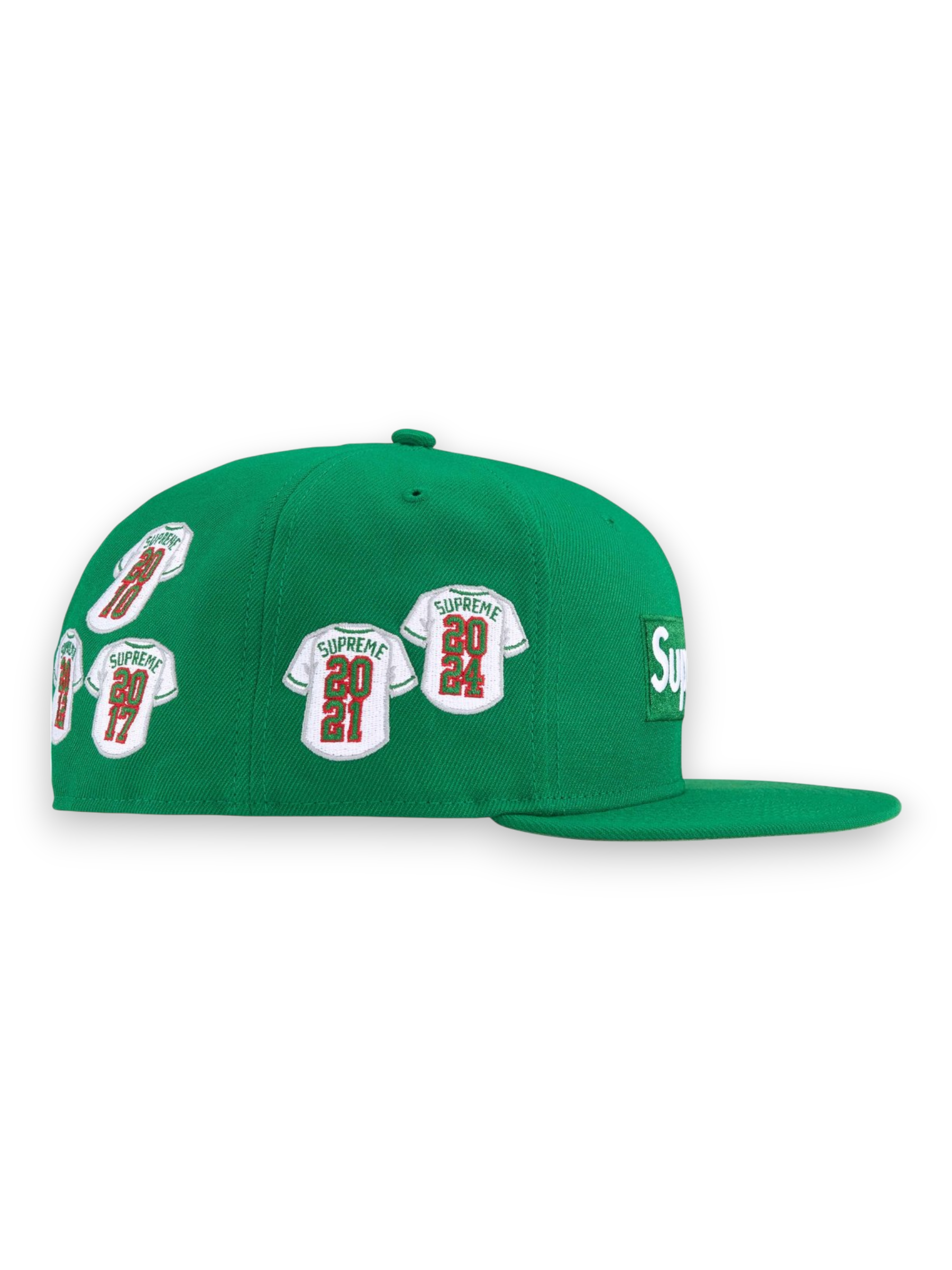 Supreme Jerseys Box Logo New Era Fitted Hat Green