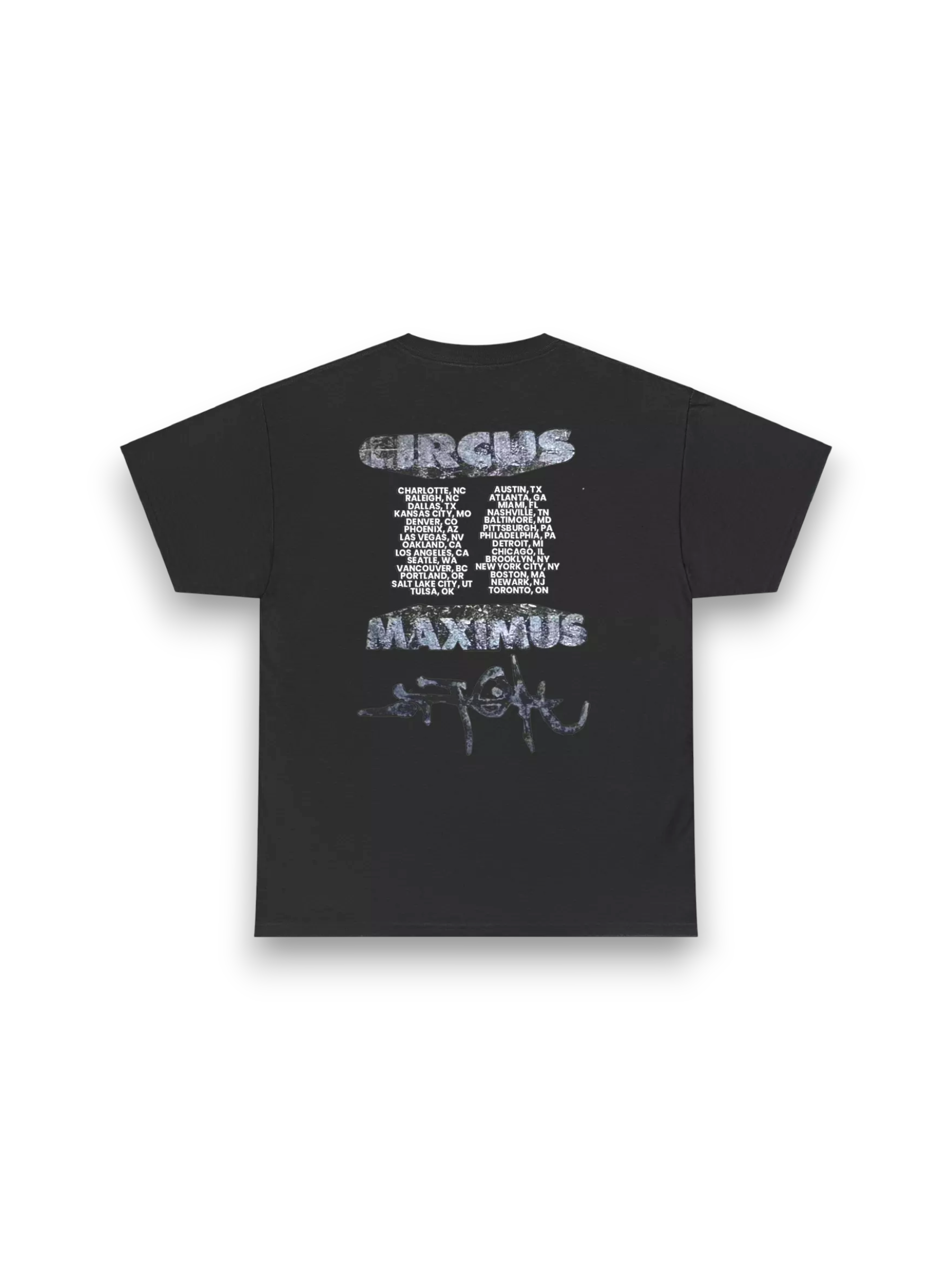 Travis Scott Utopia Circus Maximus 2023 Tour II Tee Black