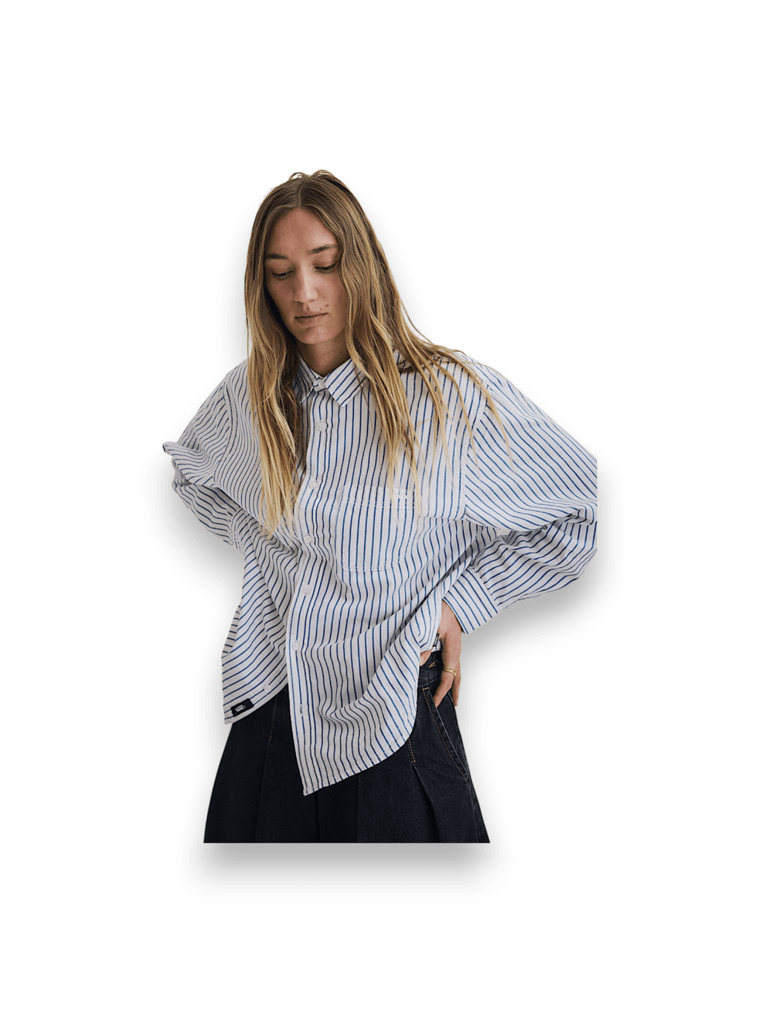Vans Dobby Stripe LS Shirt White