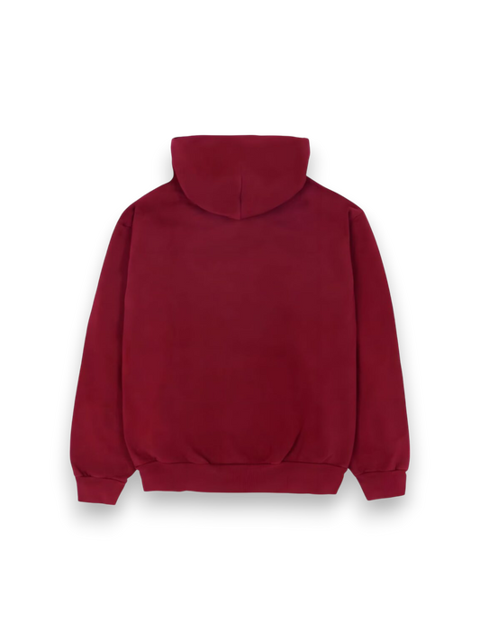 Sp5der Logo Hoodie Maroon