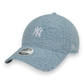 New Era New York Yankees Womens Borg Pastel Blue 9FORTY Adjustable Cap