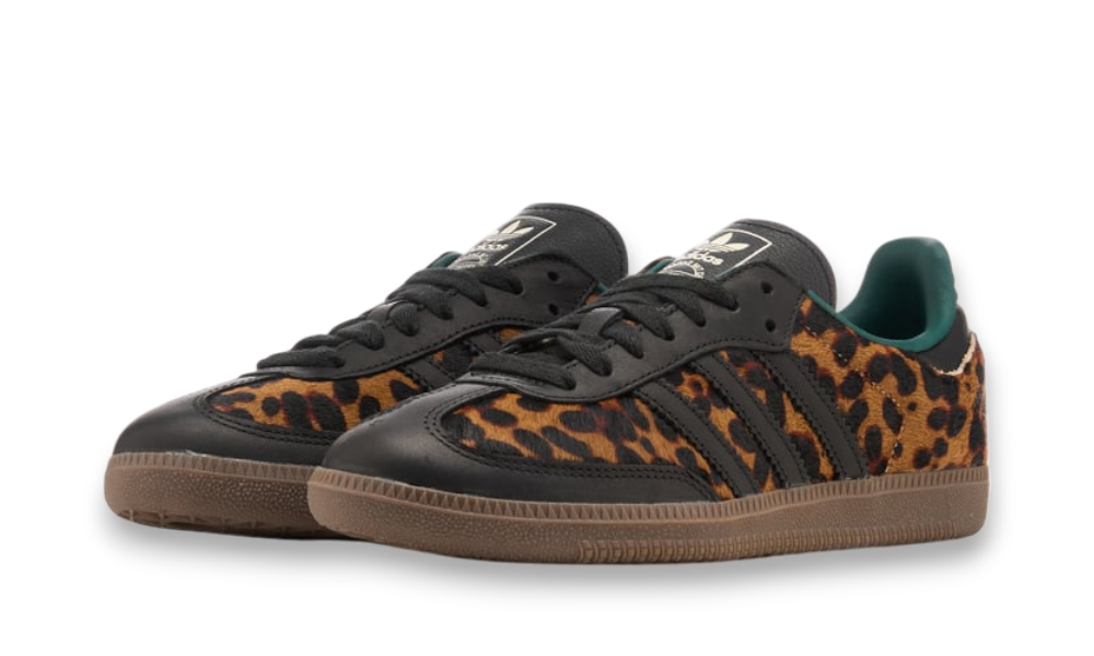 adidas Originals Women's Samba OG "Black Green Leopard"