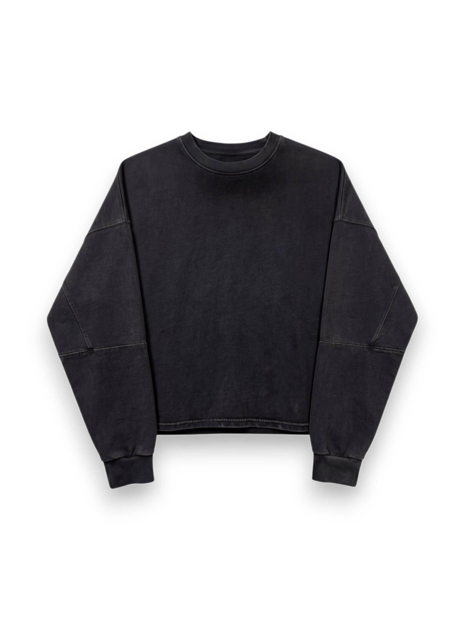 STAY HUMAN ON EARTH STONE WASH LONG SLEEVE RELAXED FIT BLACK