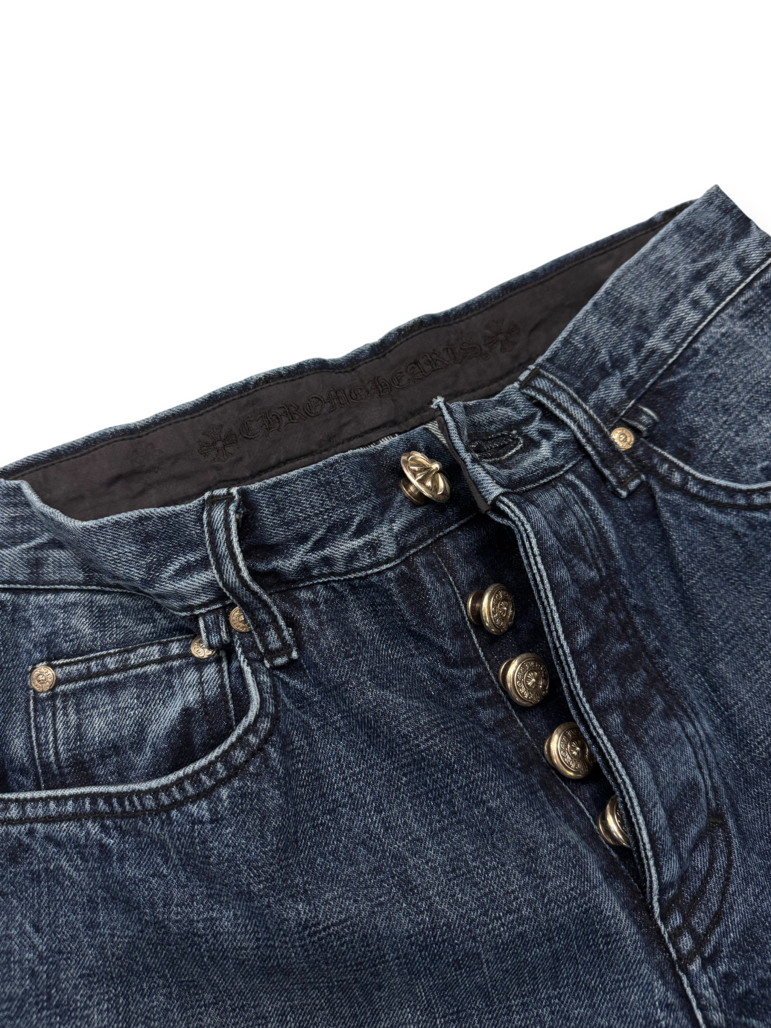 Chrome Hearts Chrome Hearts Straight Leg Indigo Wash Denim Jeans