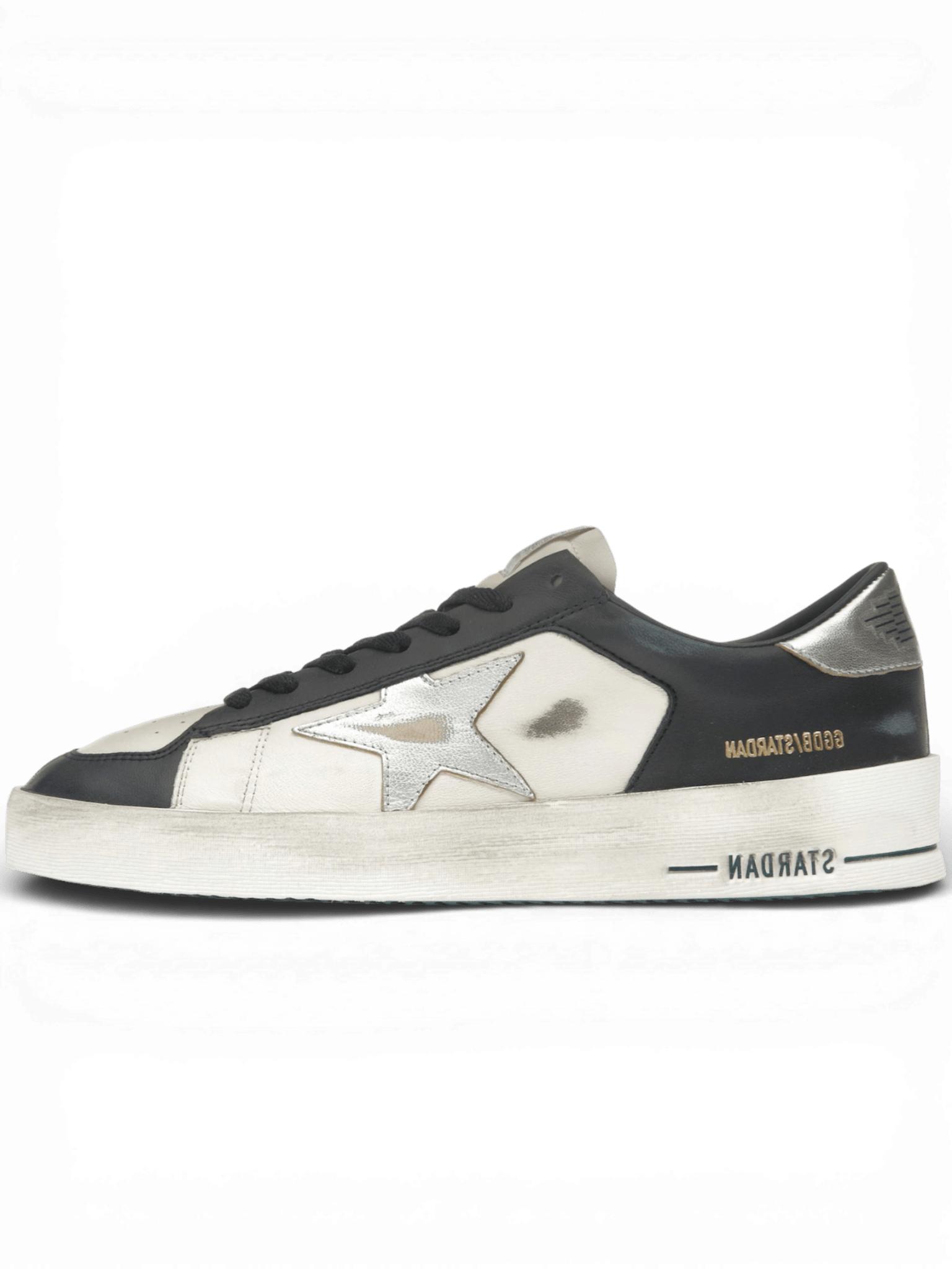 Golden Goose Stardan Optic White Navy Silver