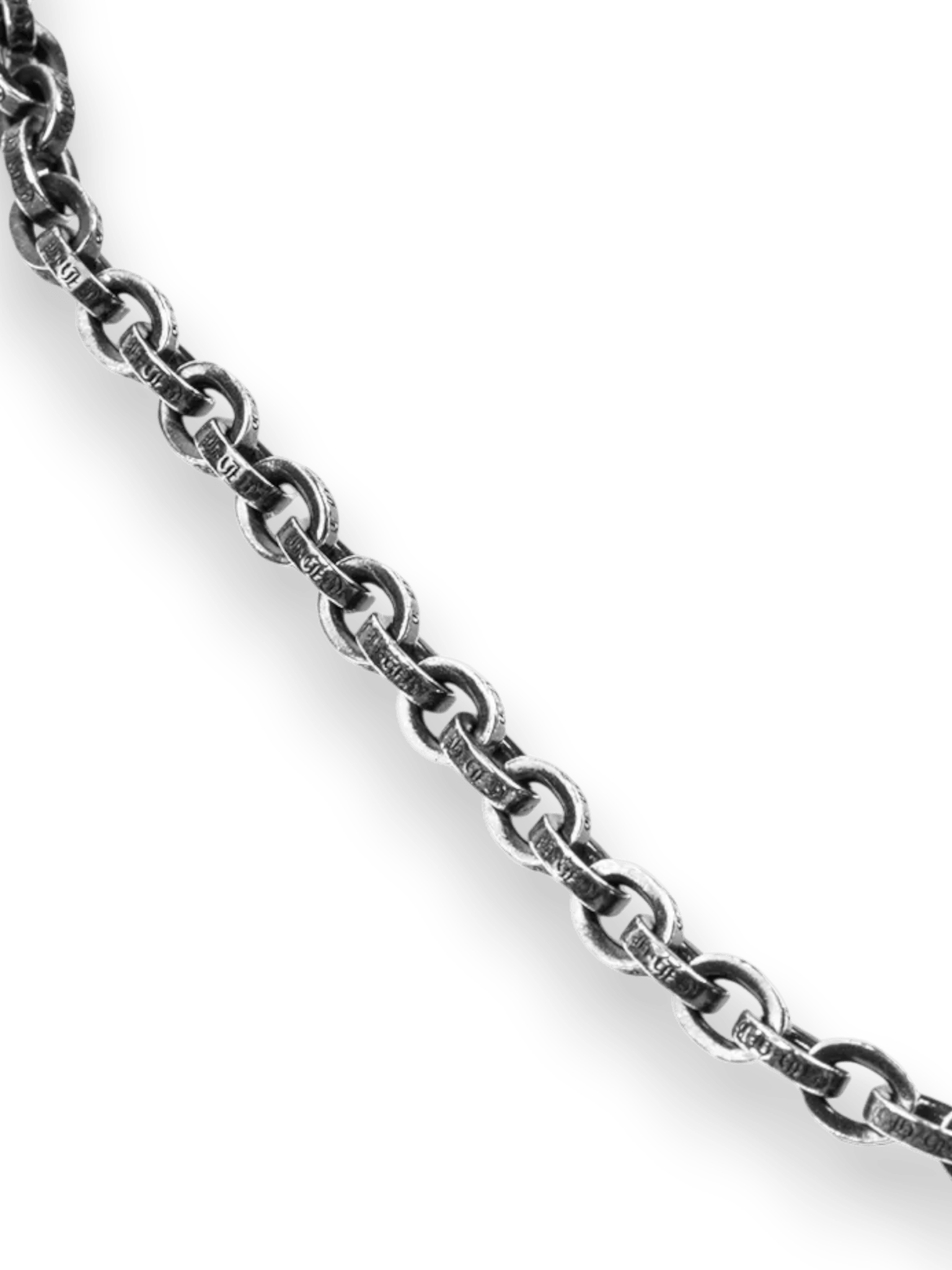 Chrome Hearts Oval Link Necklace Sterling Silver