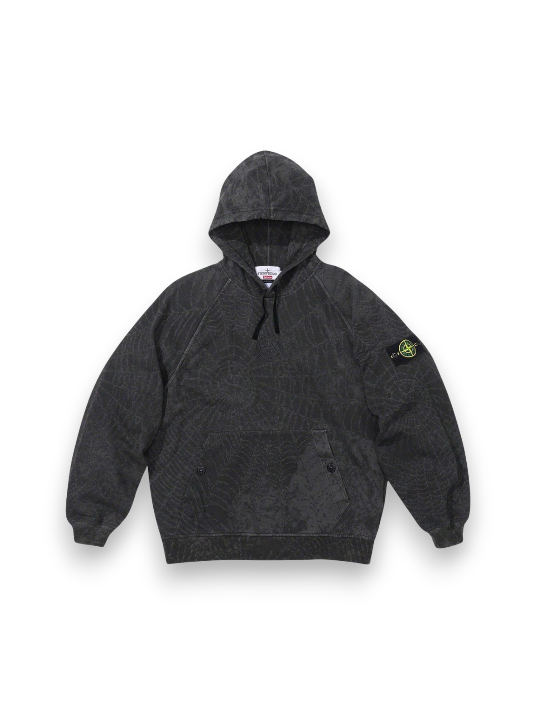 Supreme Stone Island Hooded Sweatshirt (FW23) Black