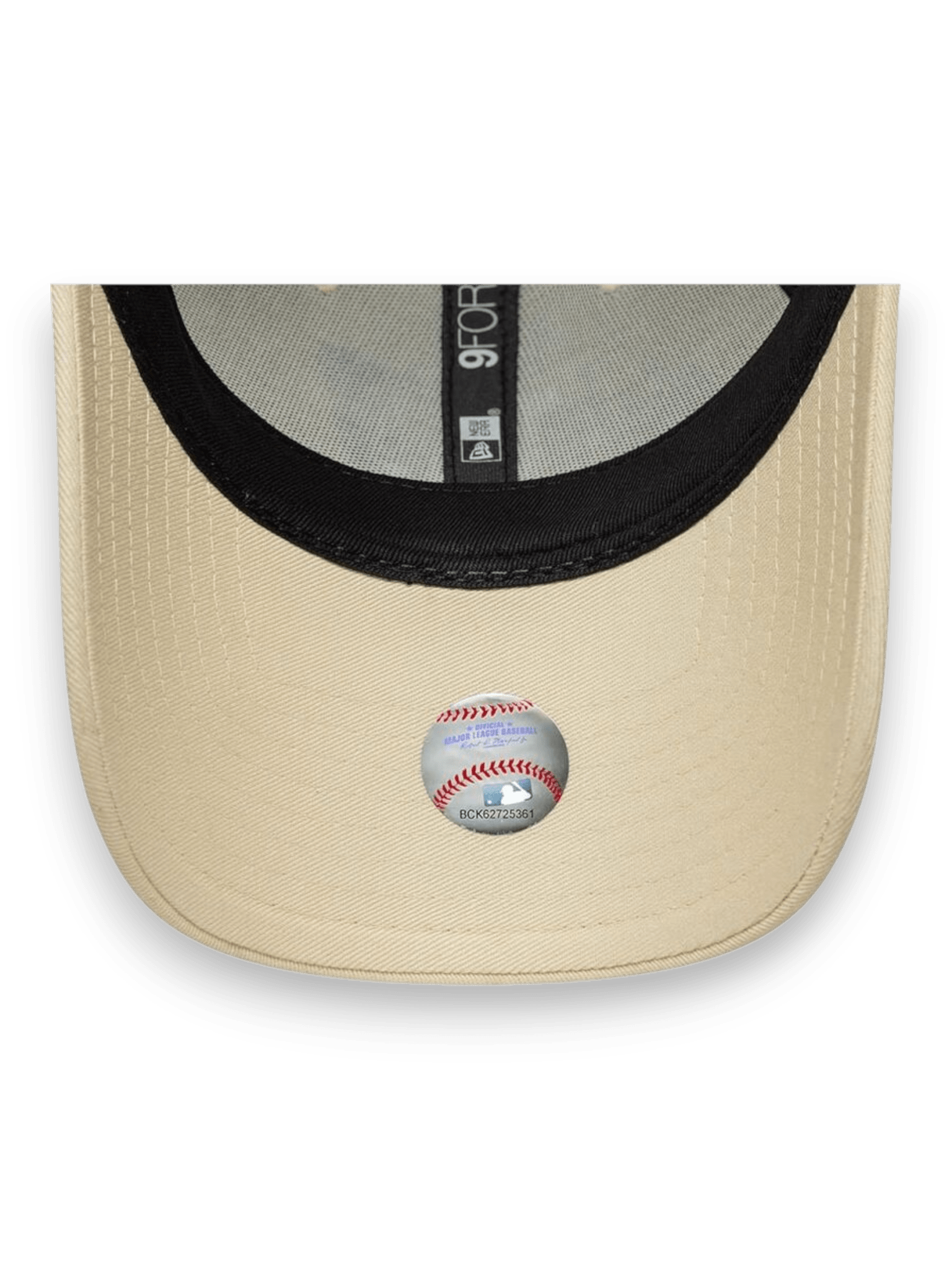 New Era Curved Brim Women 9FORTY Flower Icon Los Angeles Dodgers MLB Beige Adjustable Cap