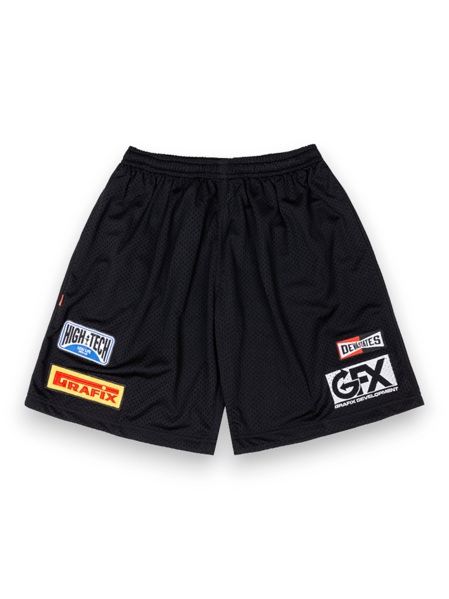 DEVÁ STATES MESH SHORTS GARAGE BLACK