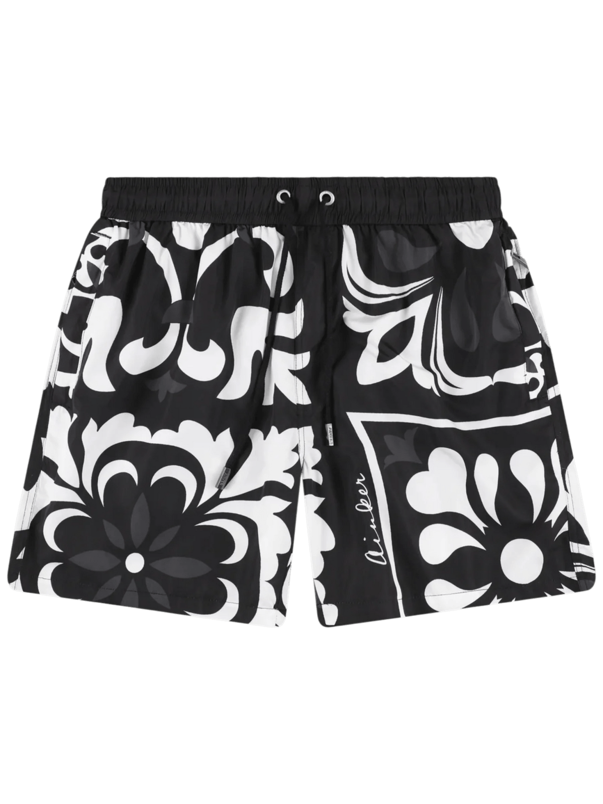 AINKER – Flower 824 Black Swimwear