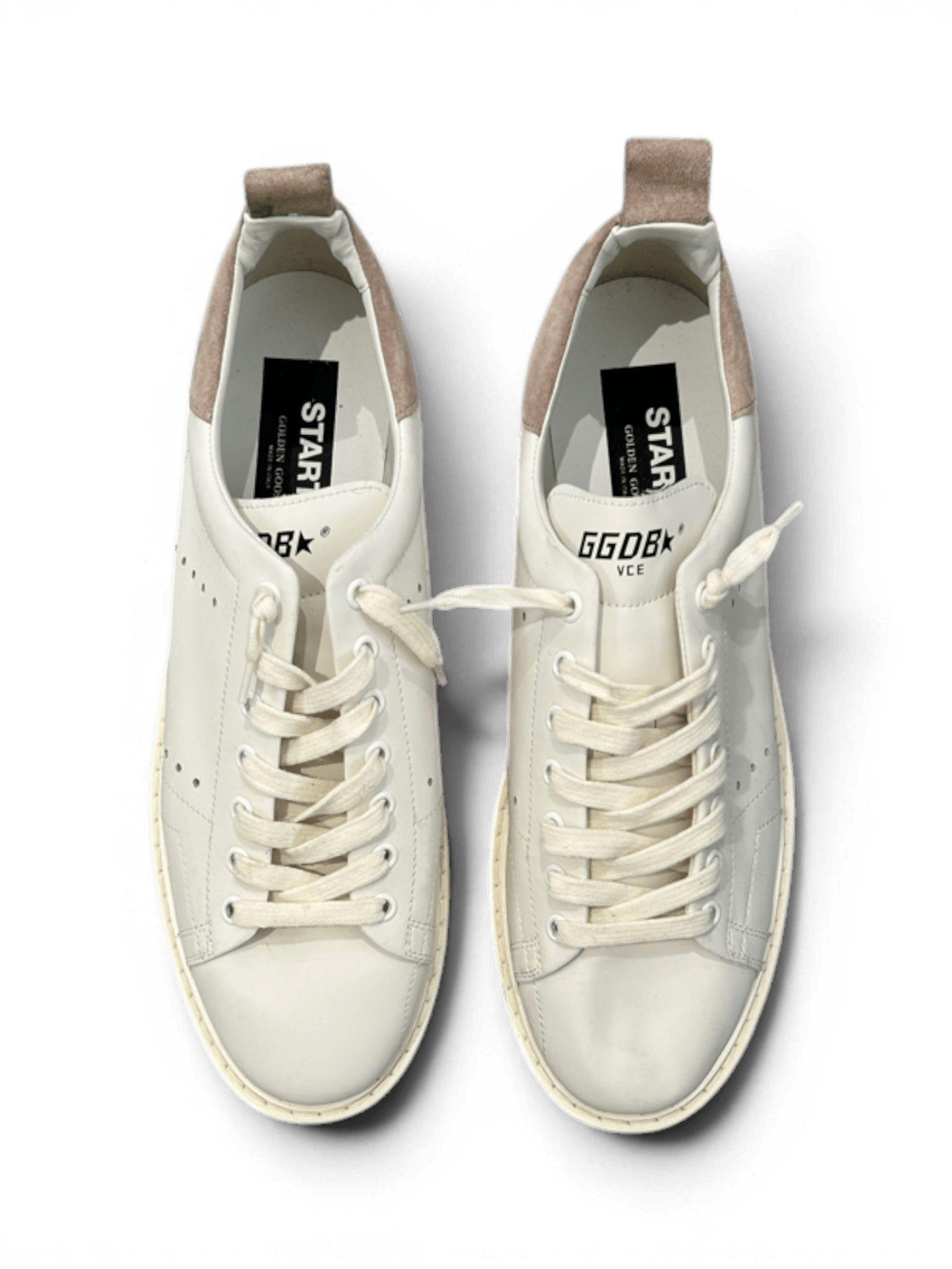 Golden Goose Starter White With Beige Heel