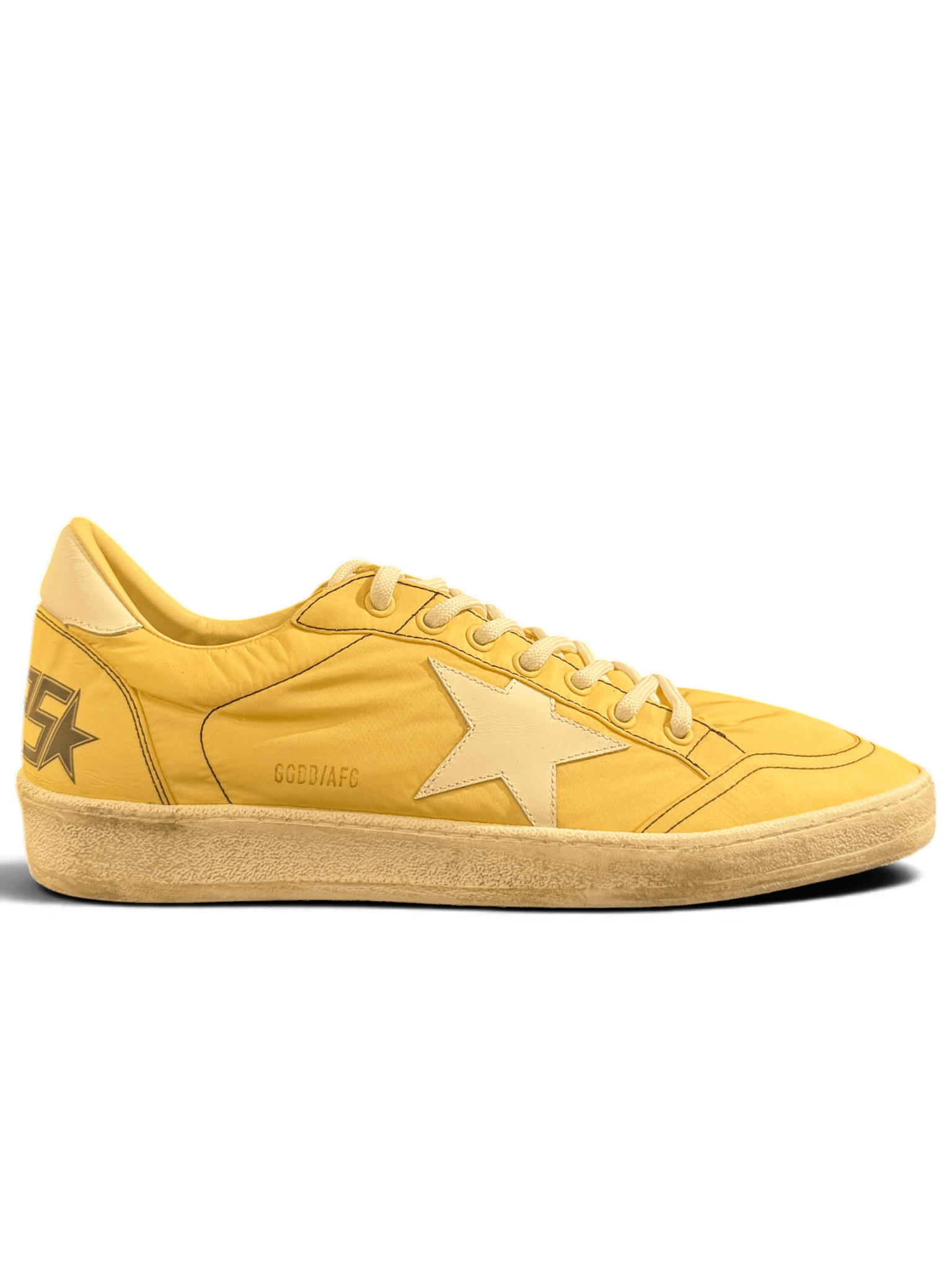 Golden Goose Ball Star Nylon Uppuer Leather Star Heel Beige White