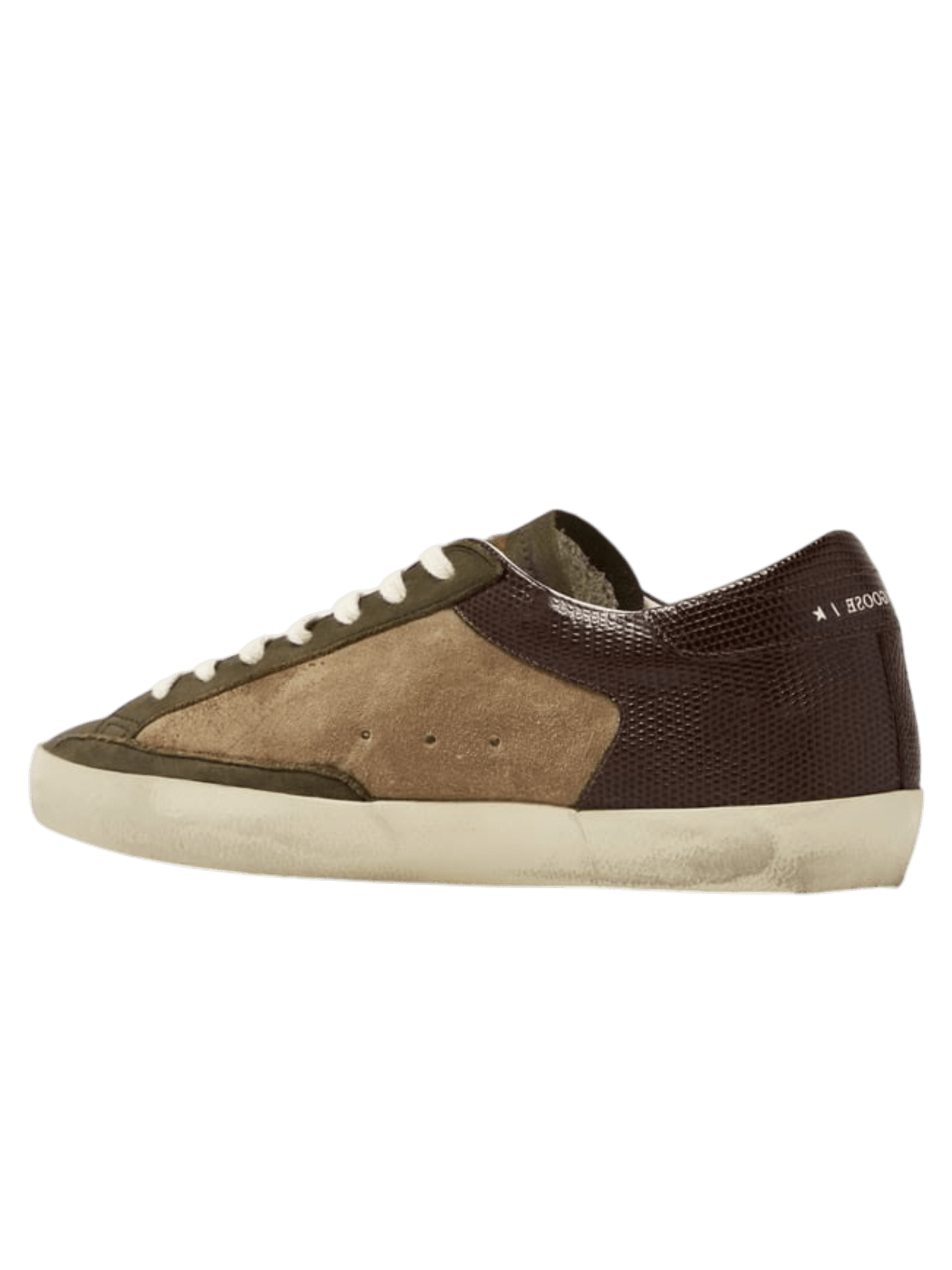 Golden Goose Super-Star Tobacco Colored Laminated Suede Star