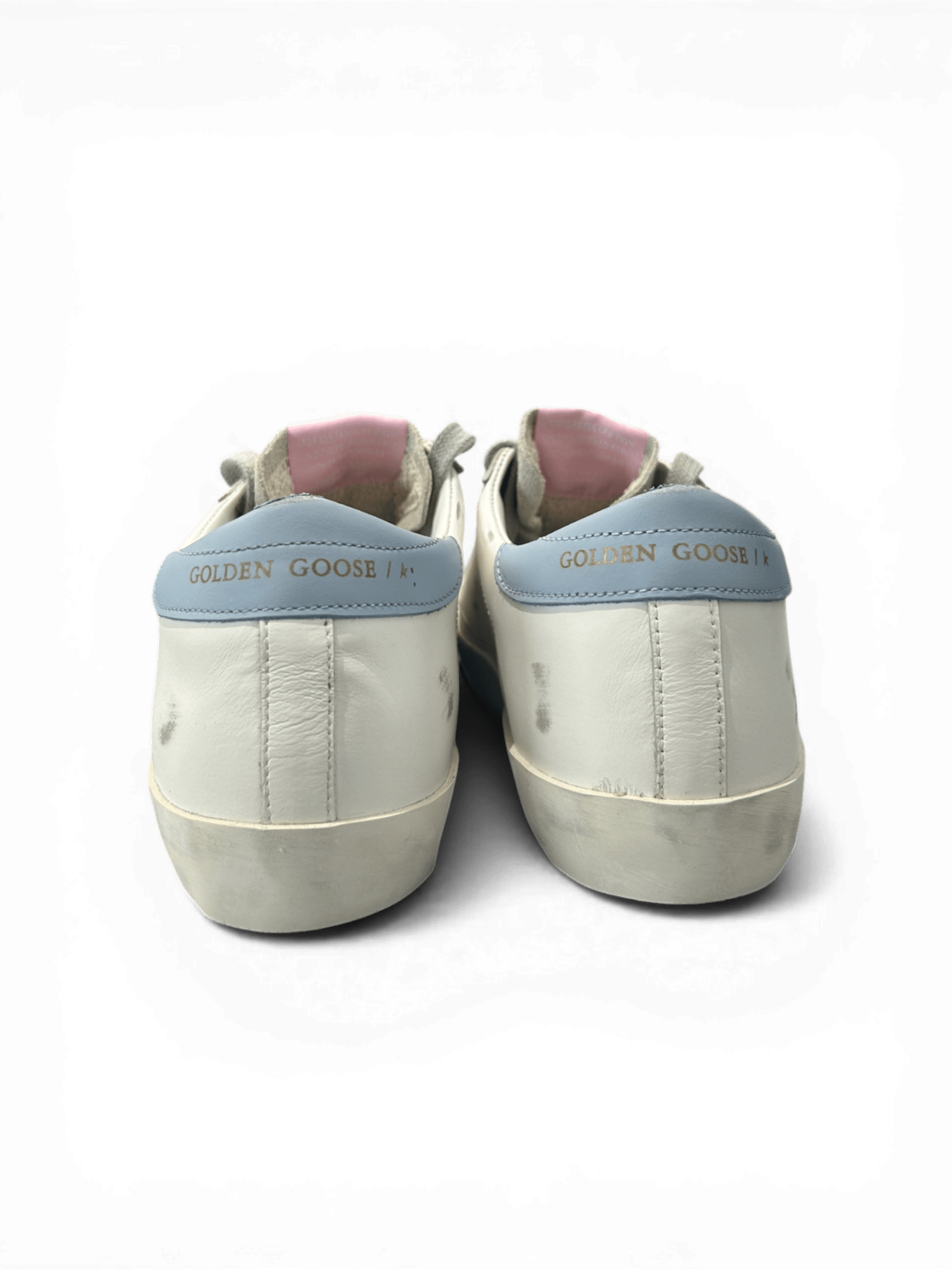 Golden Goose Super-Star Leather White And Laminated Star