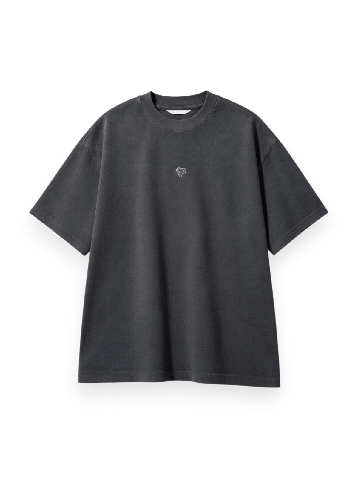 Oblio Black Tee Metallic Logo