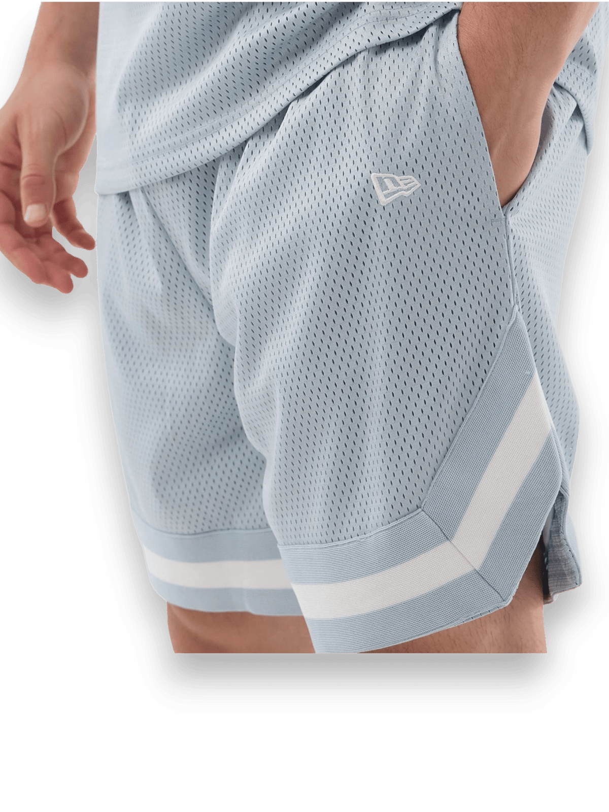 New Era Shorts Oversized Mesh Azure