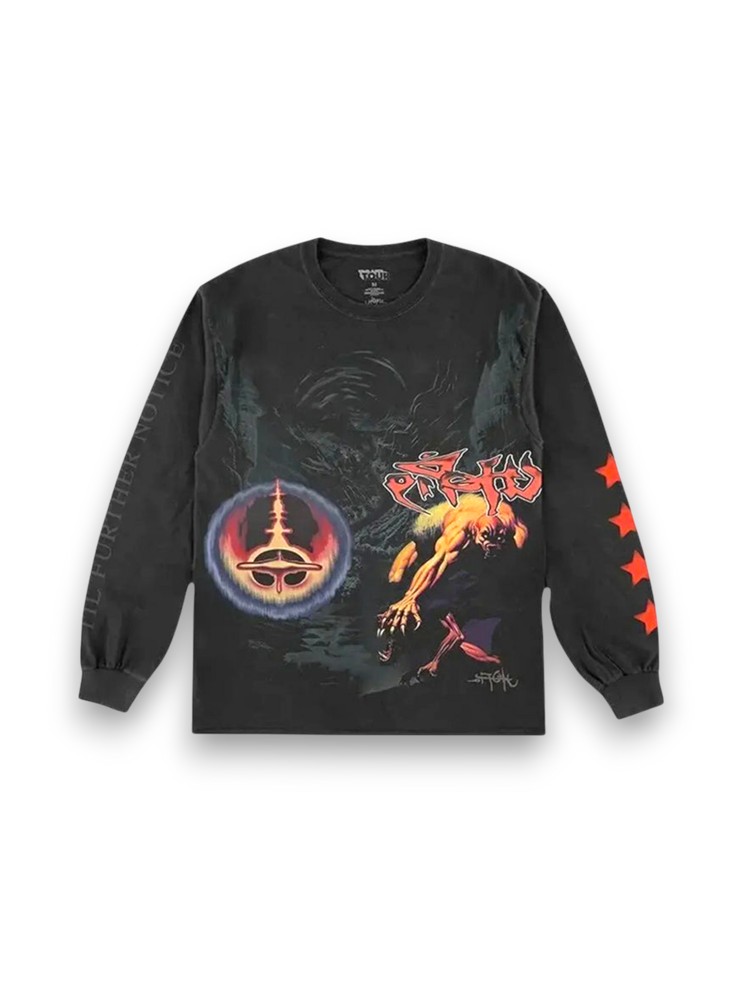 Travis Scott Utopia Circus Maximus 2023 Tour L/S Tee Black