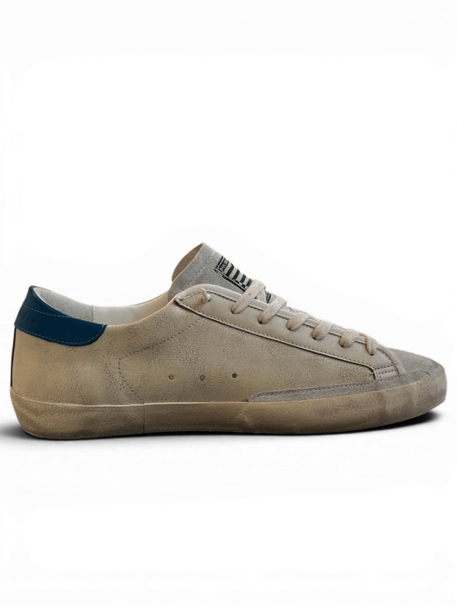 Golden Goose Super Star Classic With List Vintage Leather Upper Laminated Heel Ice