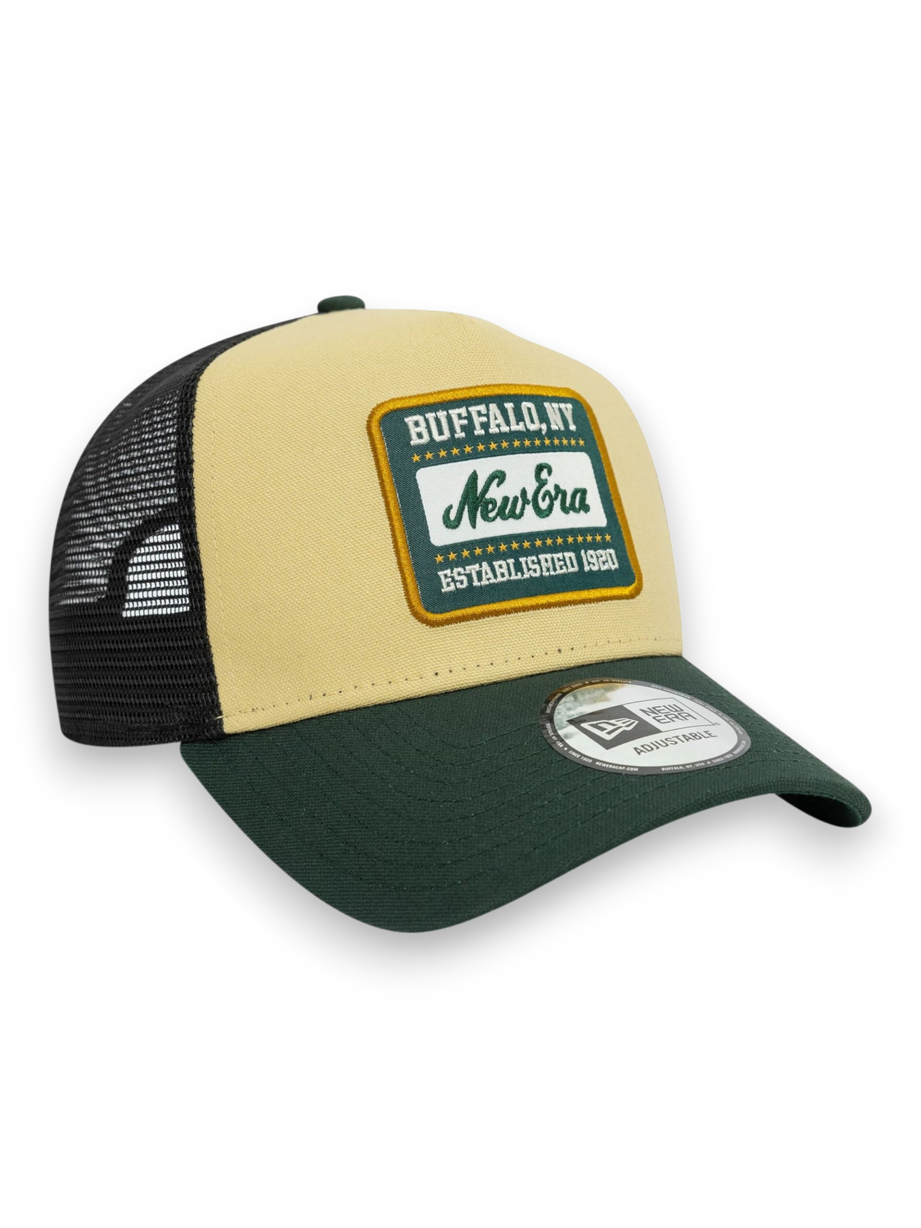 9FORTY A-Frame Trucker New Era Patch Cotton Canvas Green