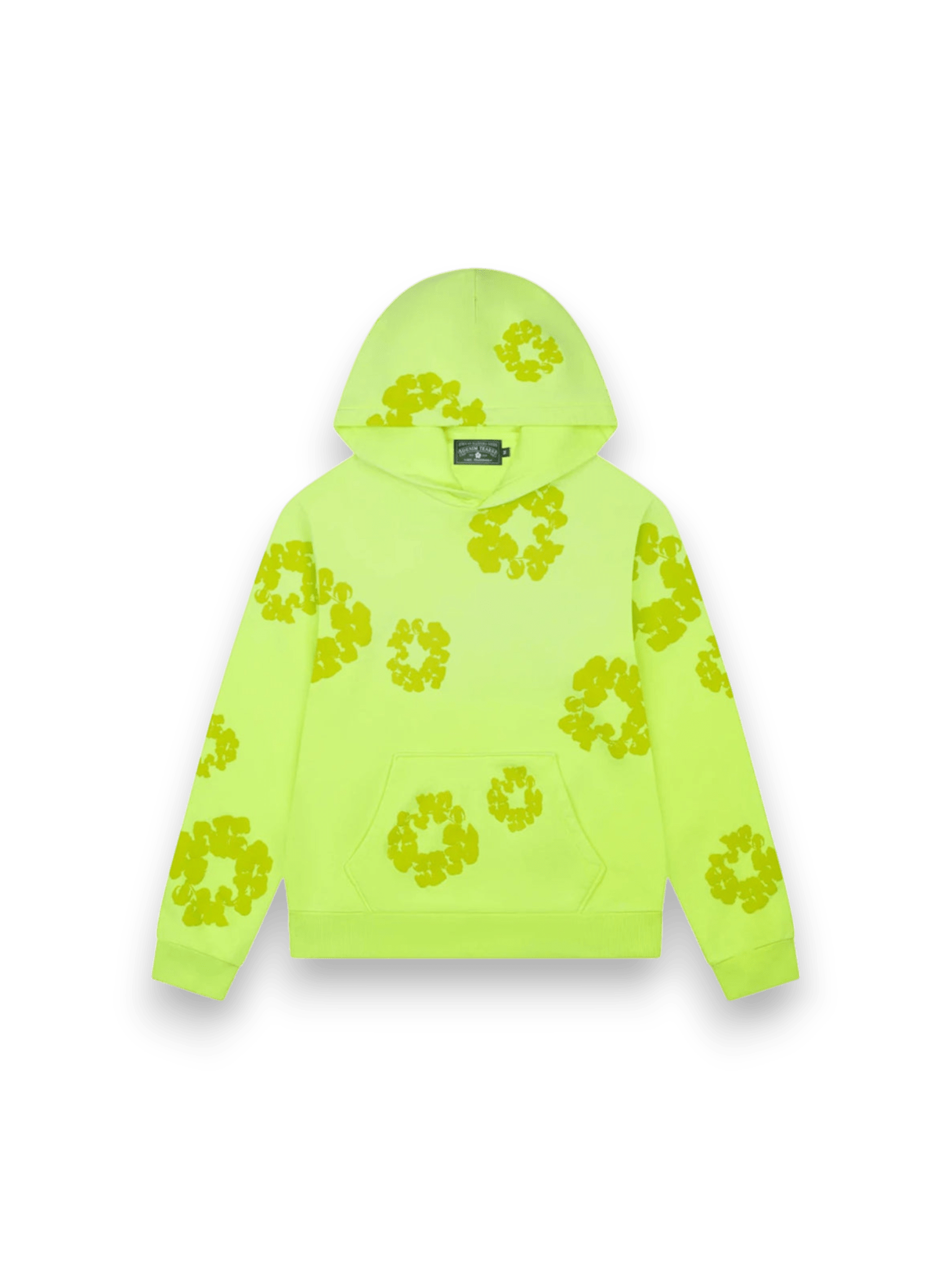 Denim Tears Mono Cotton Wreath Hoodie Neon Green