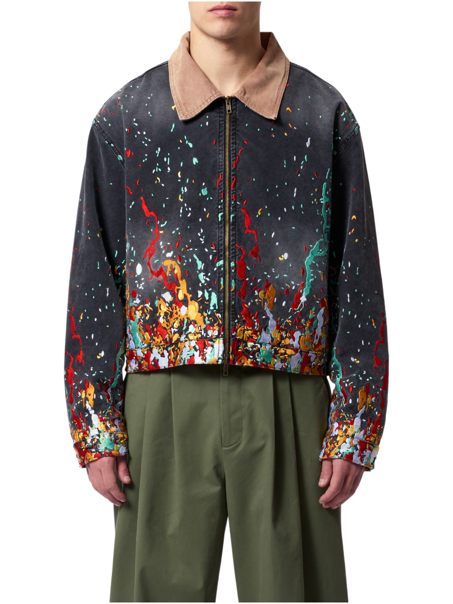 House Of Errors Embroidered Paint Workwear Jacket