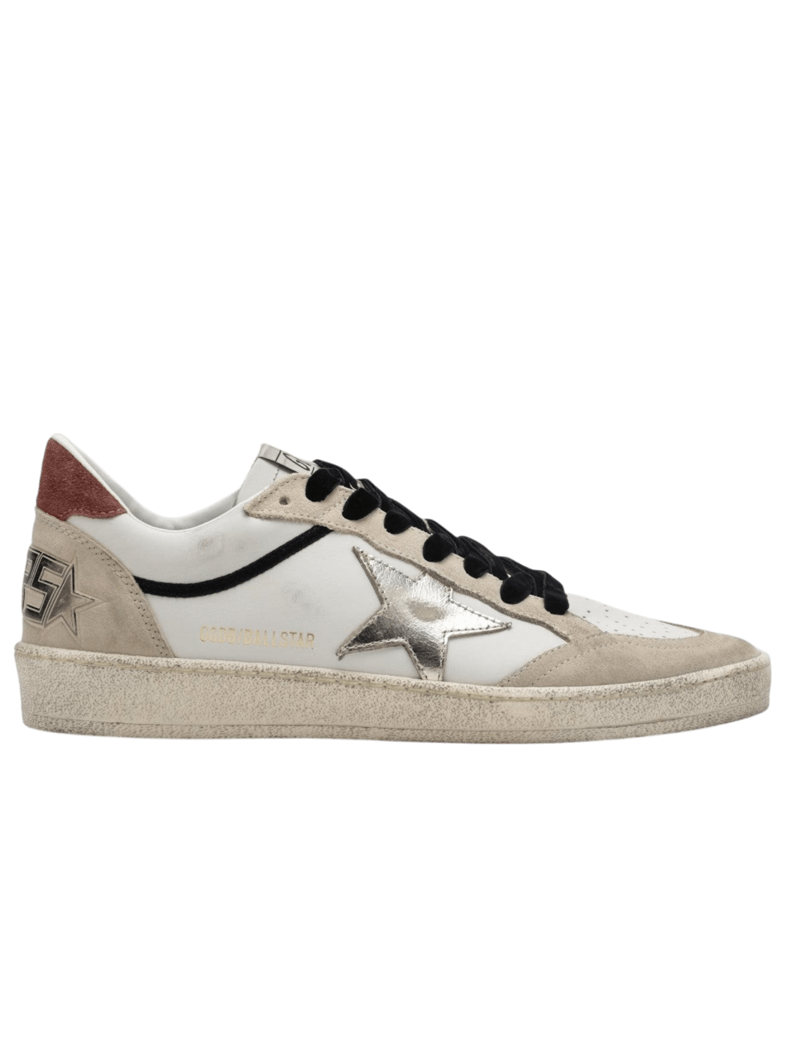 Golden Goose Ball-Star Leather Upper Suede Toe And Spur Laminated Star Waxed Suede Heel