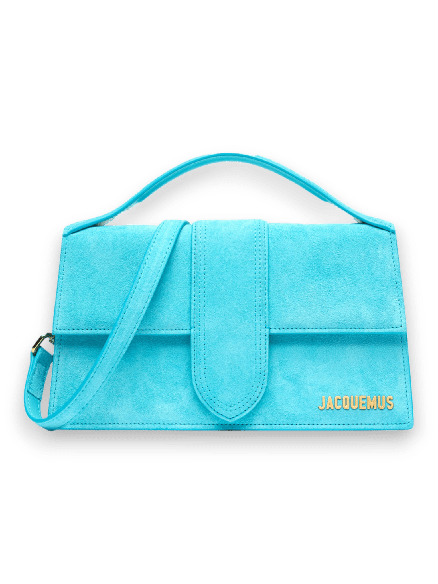 Jacquemus Le Grand Bambino In Suede Turquoise