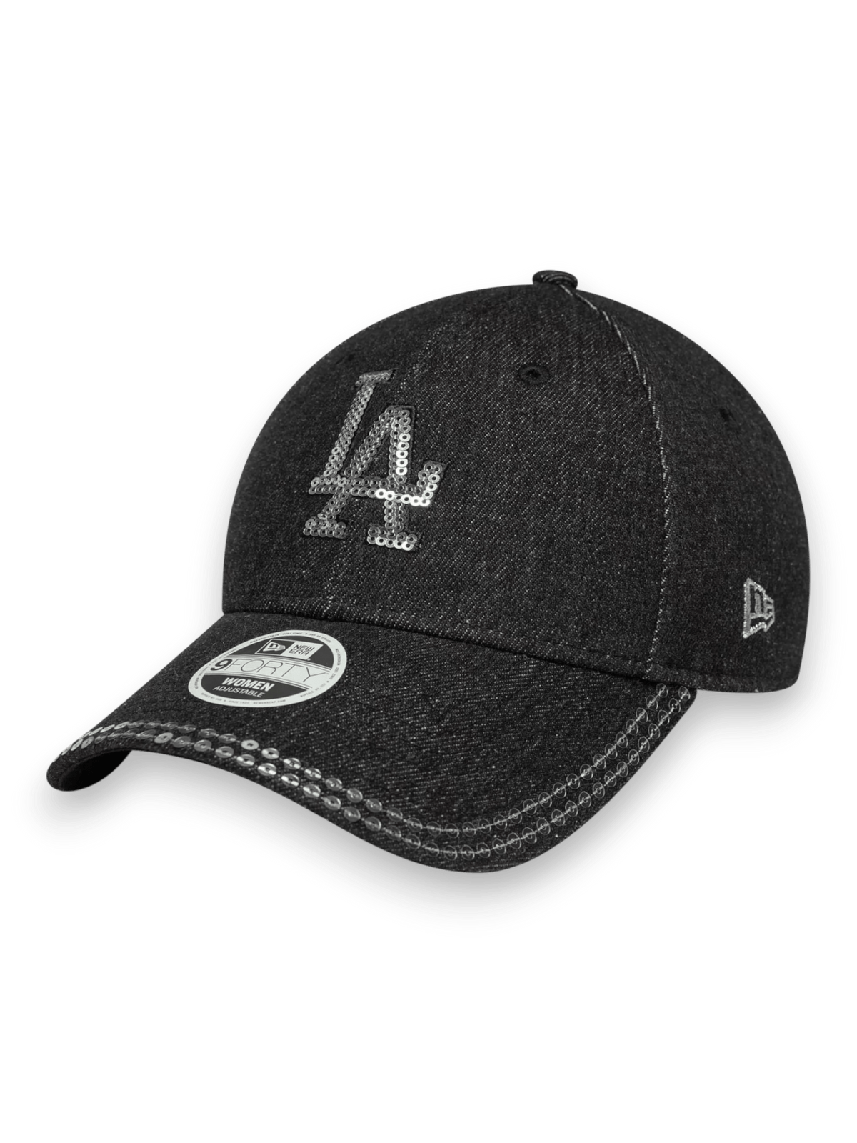 New Era 9FORTY LA Dodgers MLB Paillettes Nero Donna