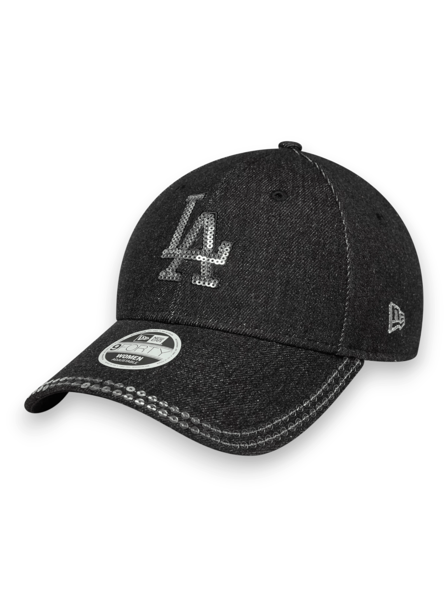New Era 9FORTY LA Dodgers MLB Paillettes Nero Donna