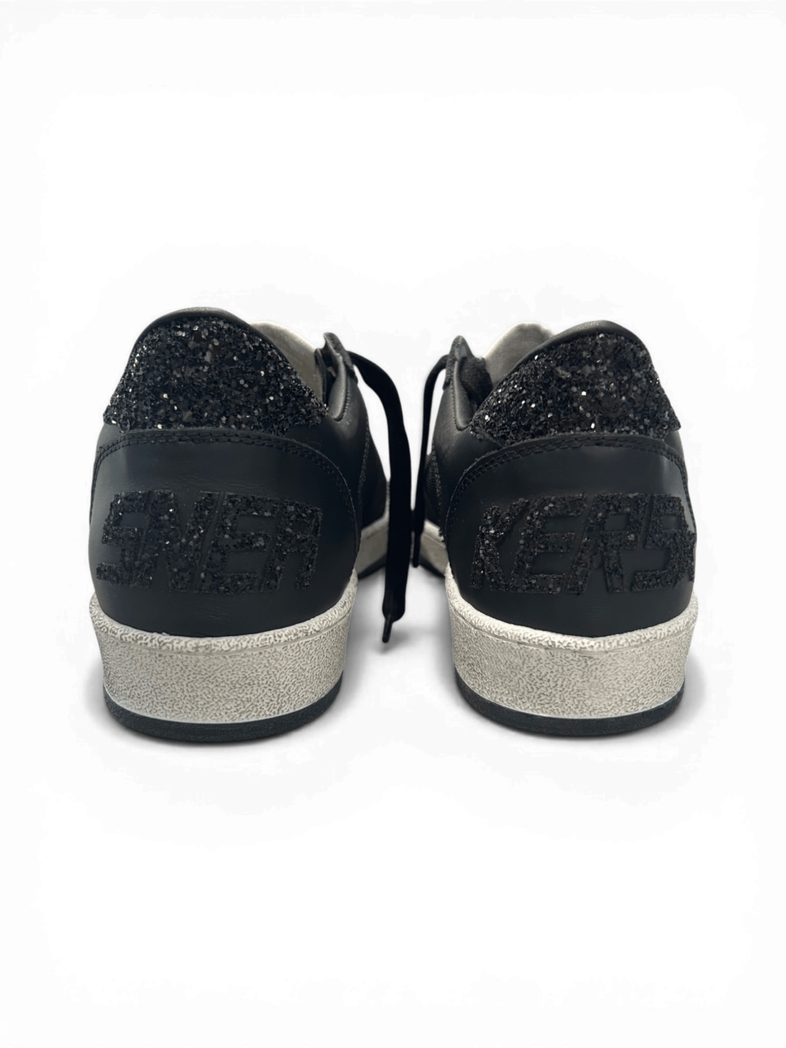 Golden Goose Ball-Star Glitter Heel Black