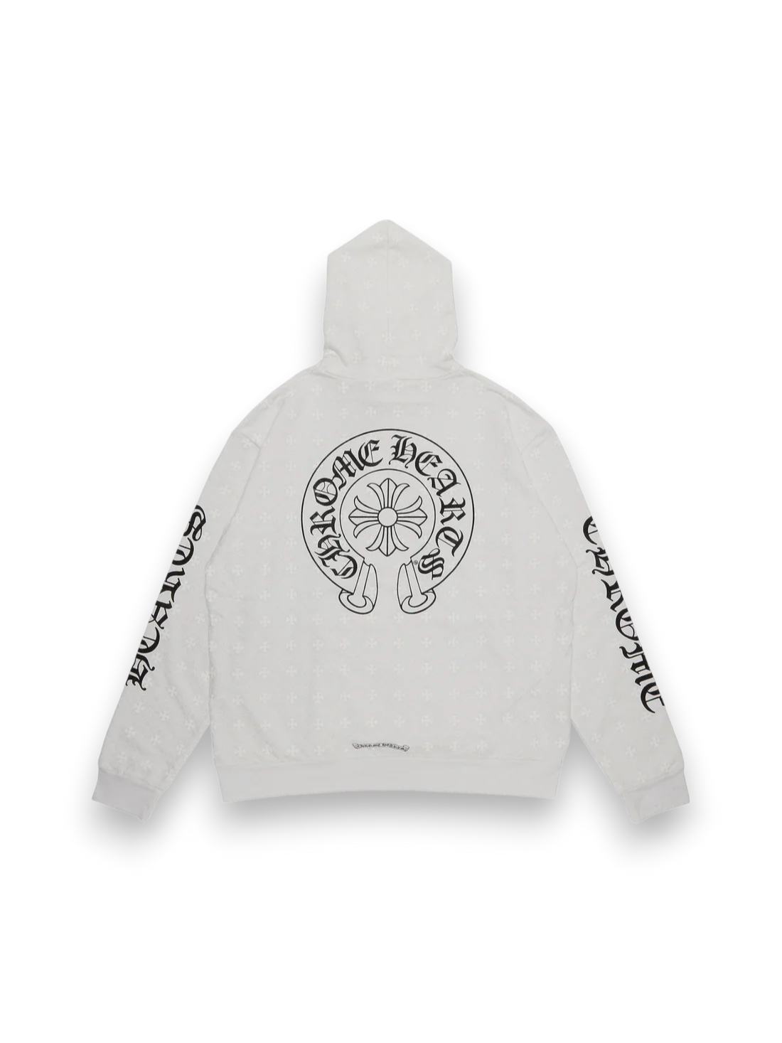 chromehearts cross monogram hoodie white