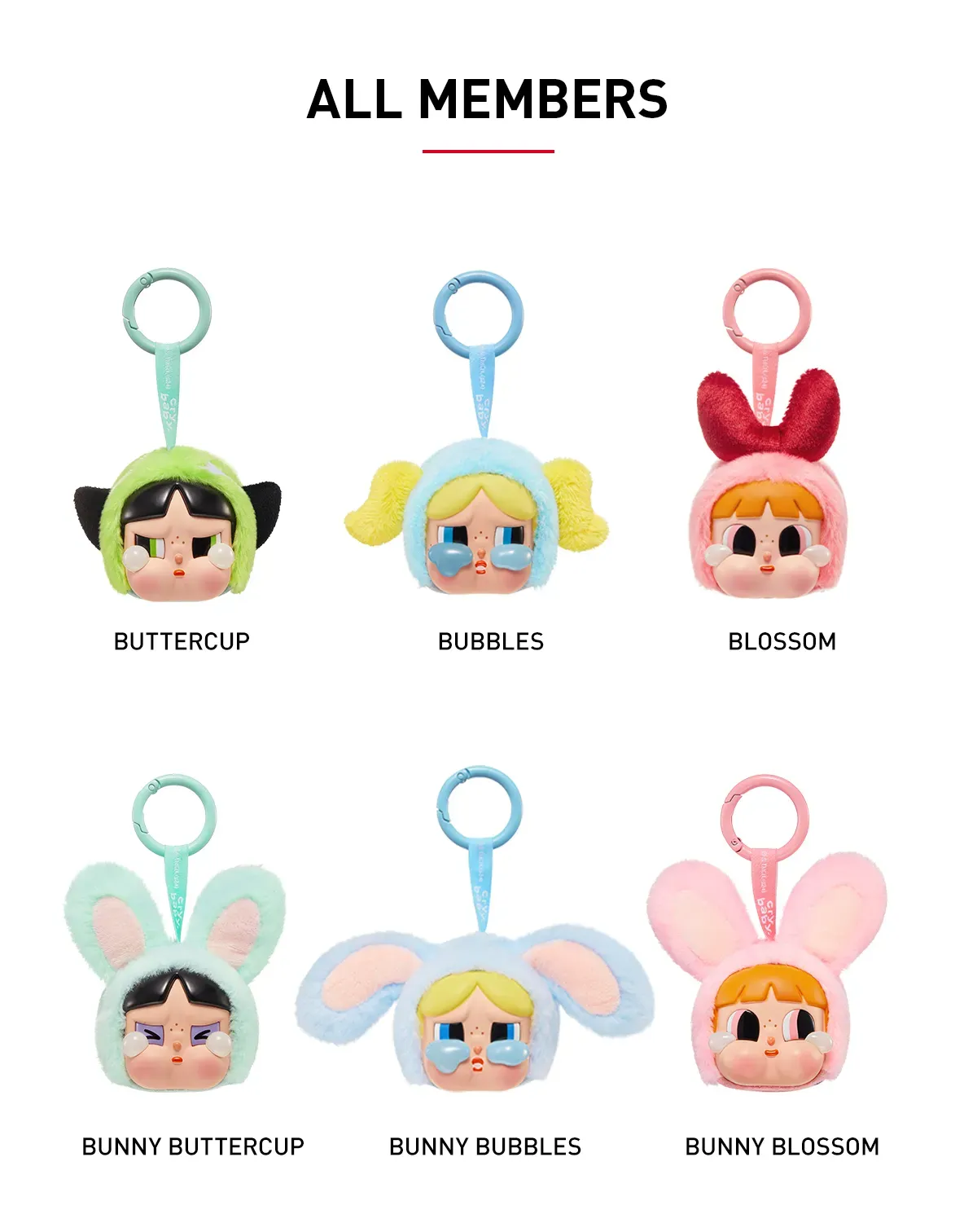 Pop Mart CryBaby x Powerpuff Girls Series Vinyl Face Plush Blind Box